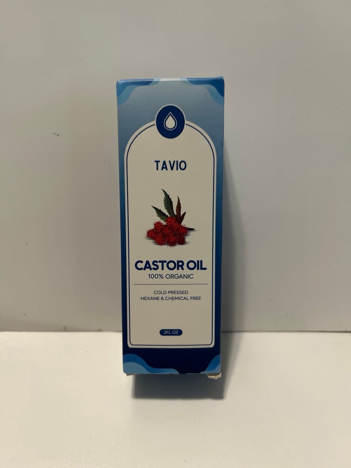 Tavio Organic Cold Pressed Castor Oil, Hexane & Chemical Free, 2 fl oz