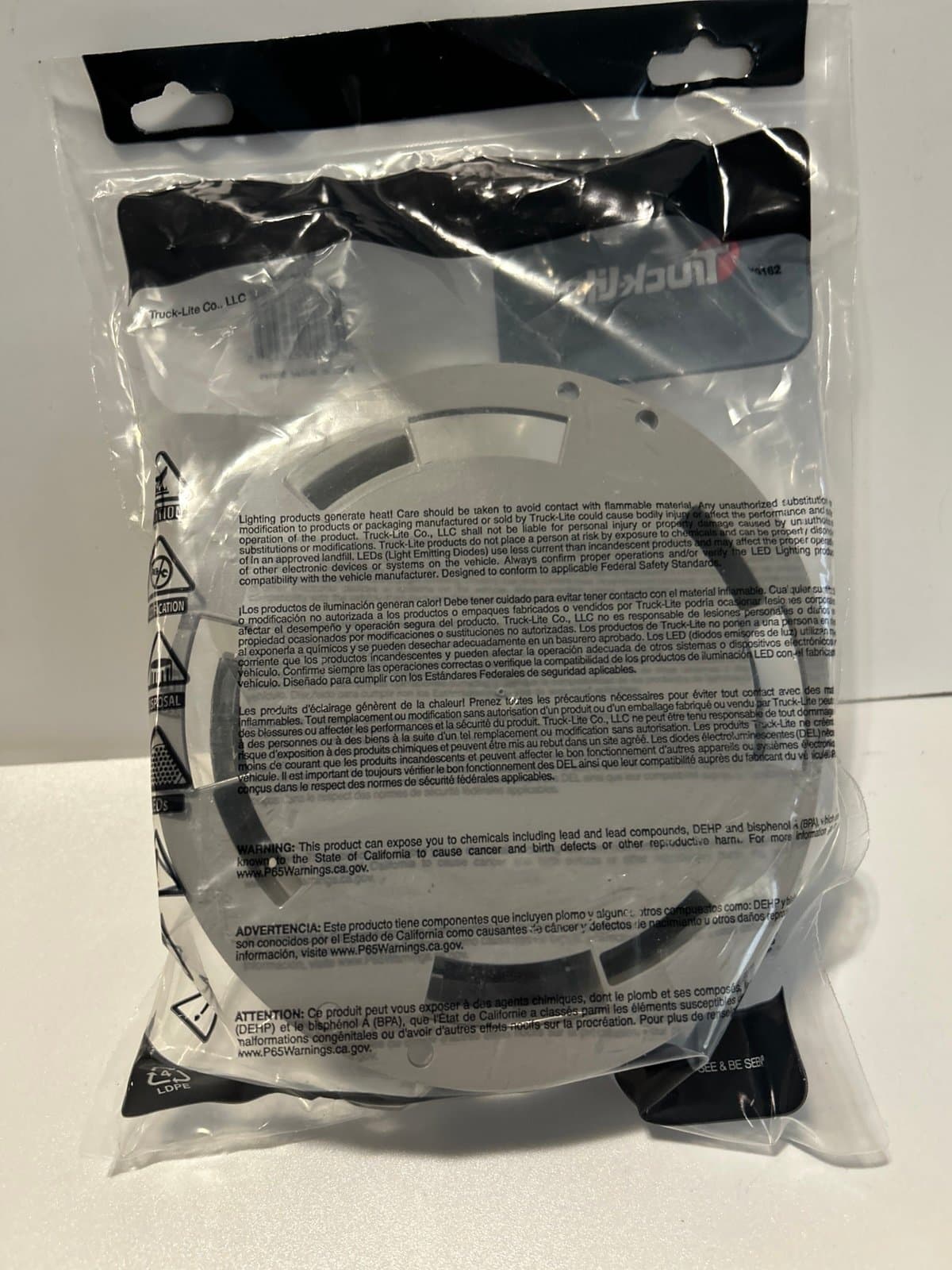 Truck-Lite 97960 Gray 5.5" Round Document Holder New Sealed - Thumbnail 3