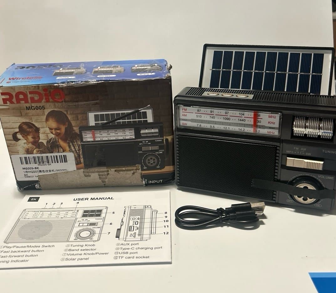 MG005 Portable Radio AM FM Shortwave with Bluetooth Speaker, Transistor Radio