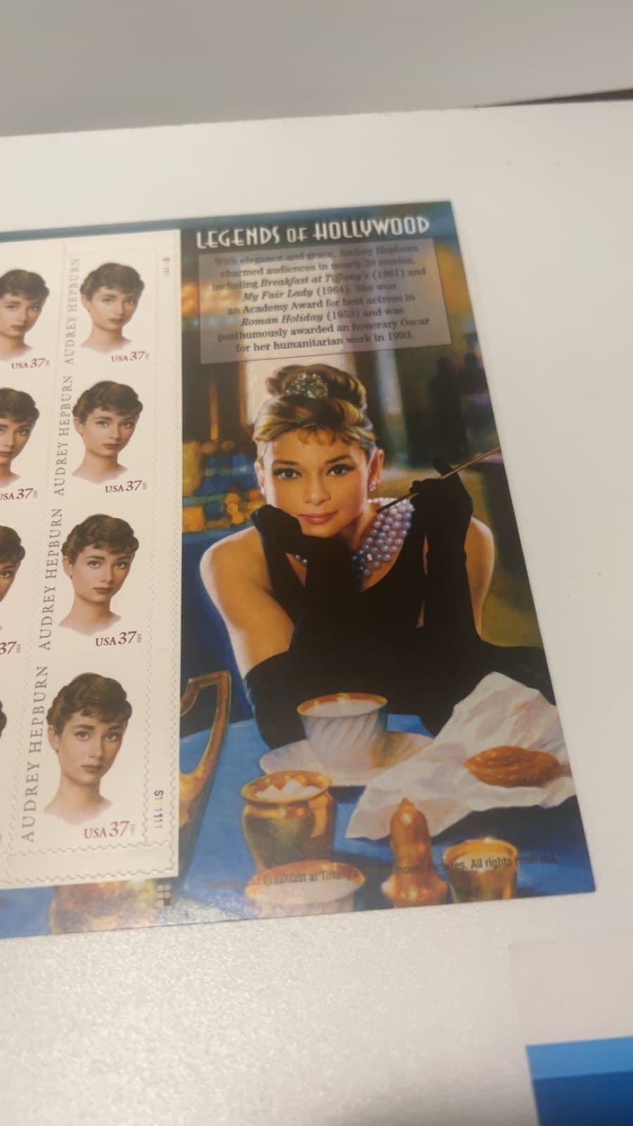 Scott 3786, 37 cent, Audrey Hepburn, Sheet - Thumbnail 2