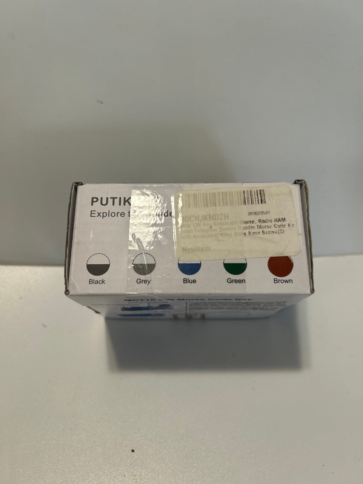 PUTIKEEG Mini Classical Morse Code Key - CW Morse Code Keys MCT10 - Brown NEW - Thumbnail 2