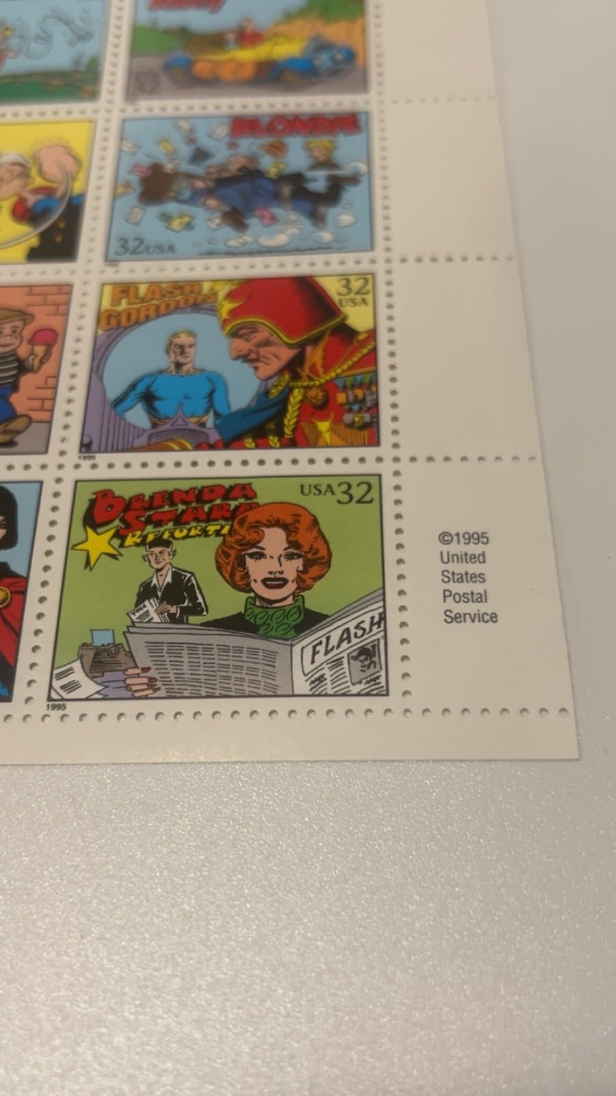 COMIC STRIP CLASSICS USPS .32 CENT STAMP! COMPLETE SHEET OF 20 MINT MNH - Thumbnail 2
