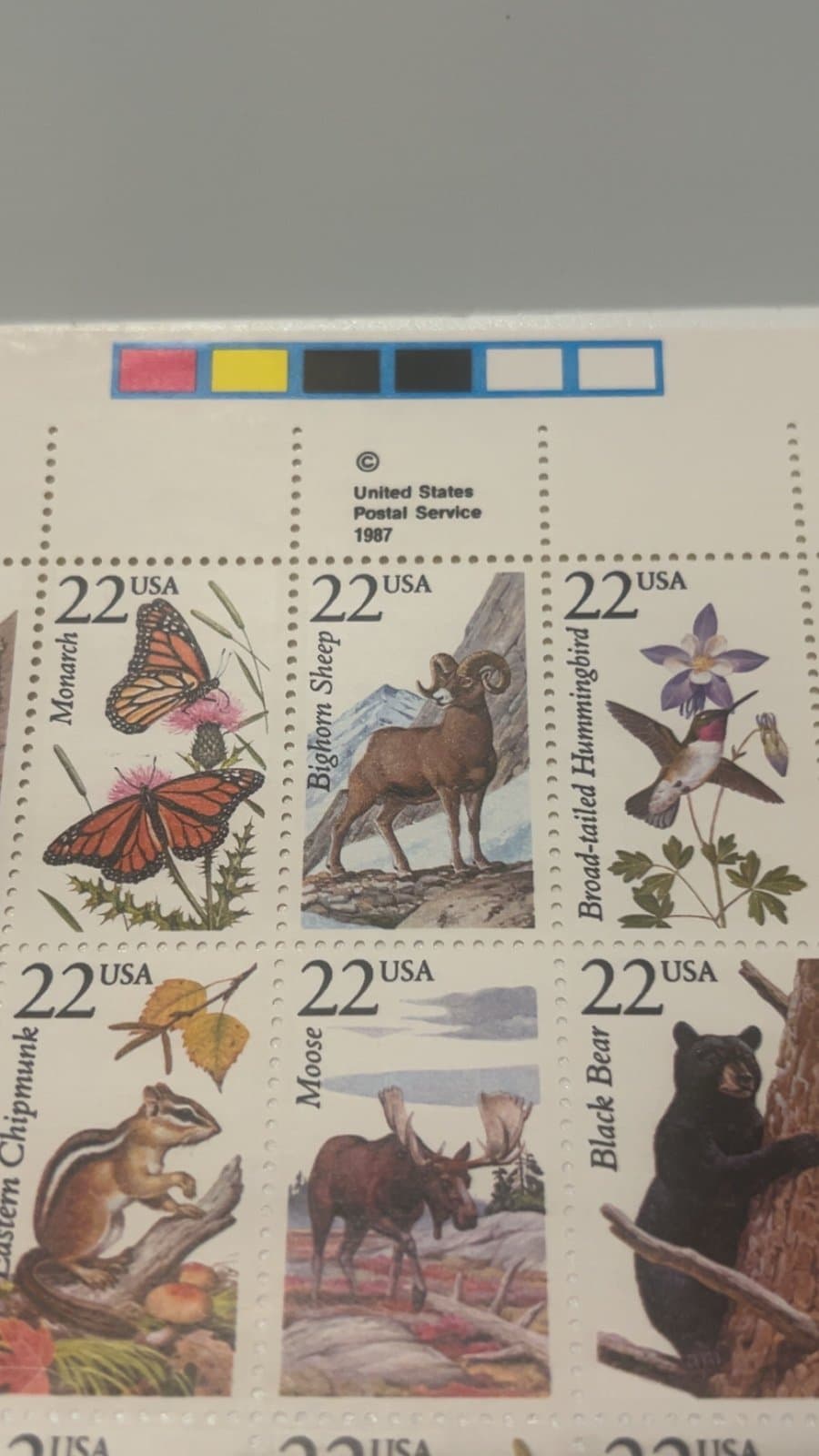 US Wildlife 1987 22 Cent Stamp Sheet Mint Never Hinged Scott# 2286-2335 perfect - Thumbnail 3