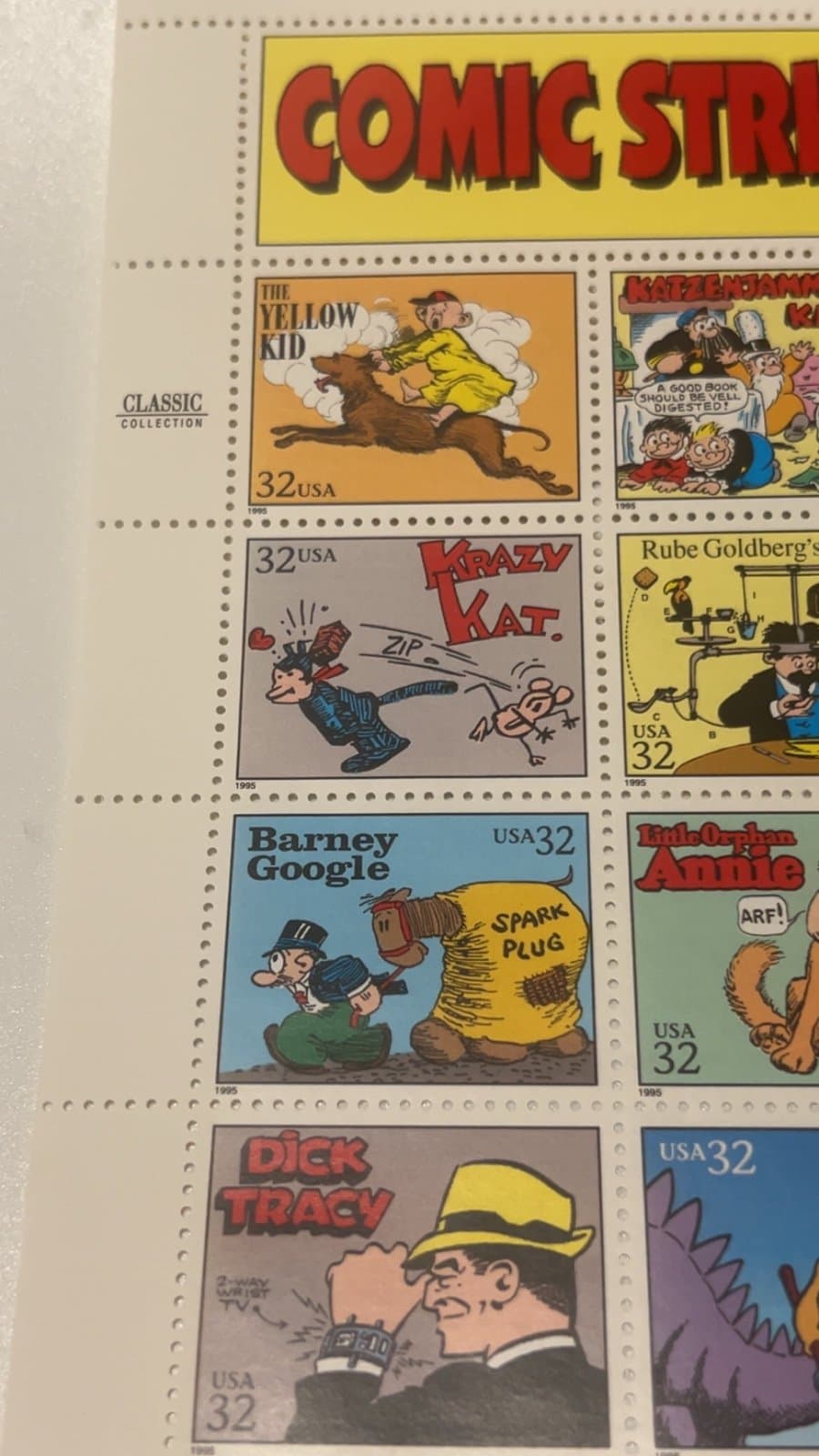 COMIC STRIP CLASSICS USPS .32 CENT STAMP! COMPLETE SHEET OF 20 MINT MNH - Thumbnail 3
