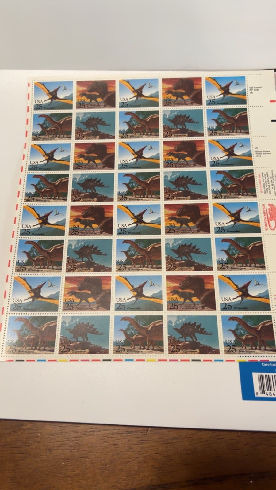 US SCOTT 2422-25 Pre Historic Dinosaurs Full Mint NH Sheet of 40