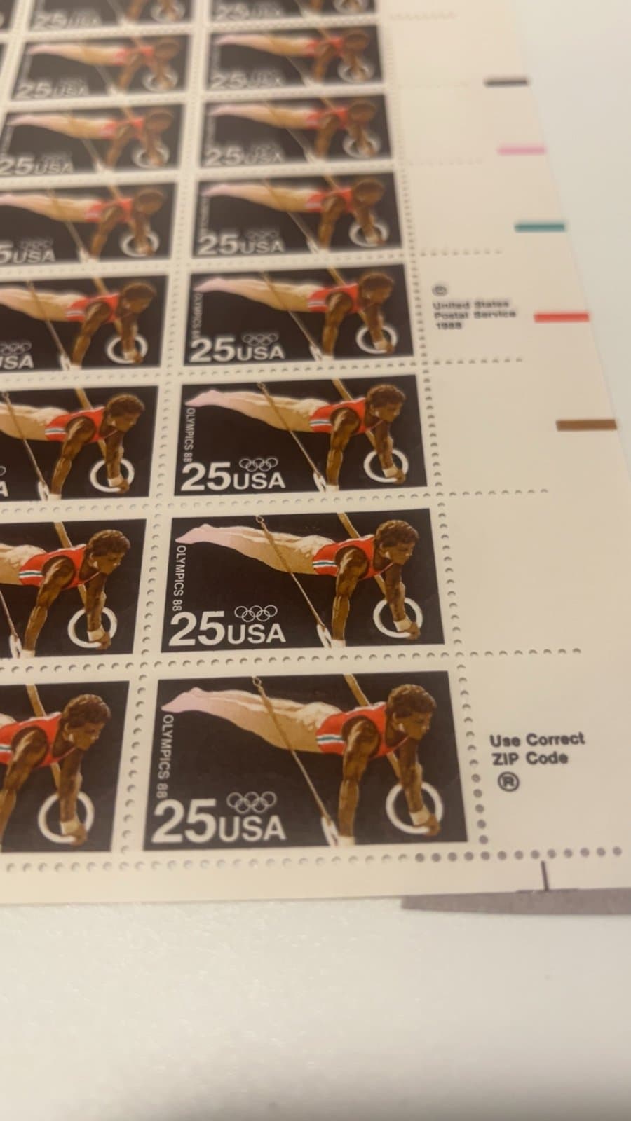 Scott #2380 Seoul Olympics Gymnast Sheet of 50 Stamps - MNH LR - Thumbnail 2