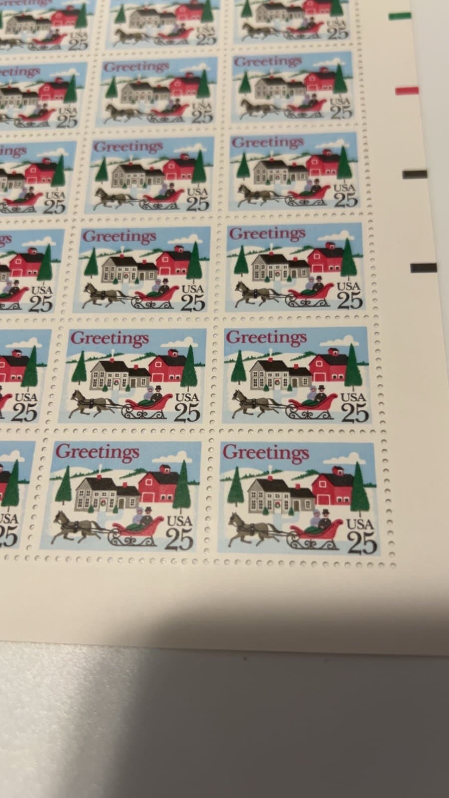 US Stamp Sheet Scott# 2400 Open Sleight & Village Scene 1988 MNH H391 - Thumbnail 2