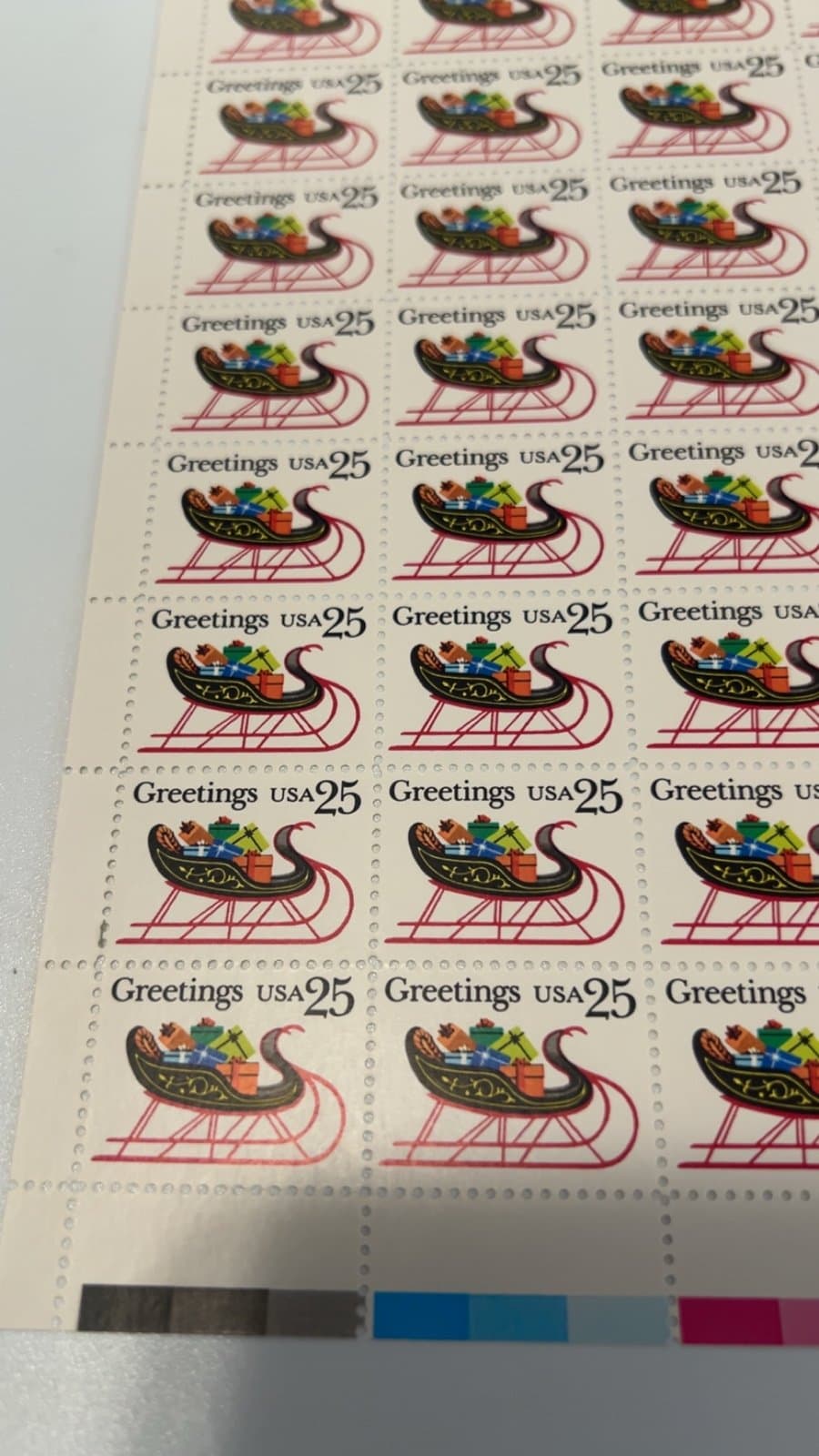 Scott 2428, 25 cent, Sheigh Full of Presents, Sheet - Thumbnail 2