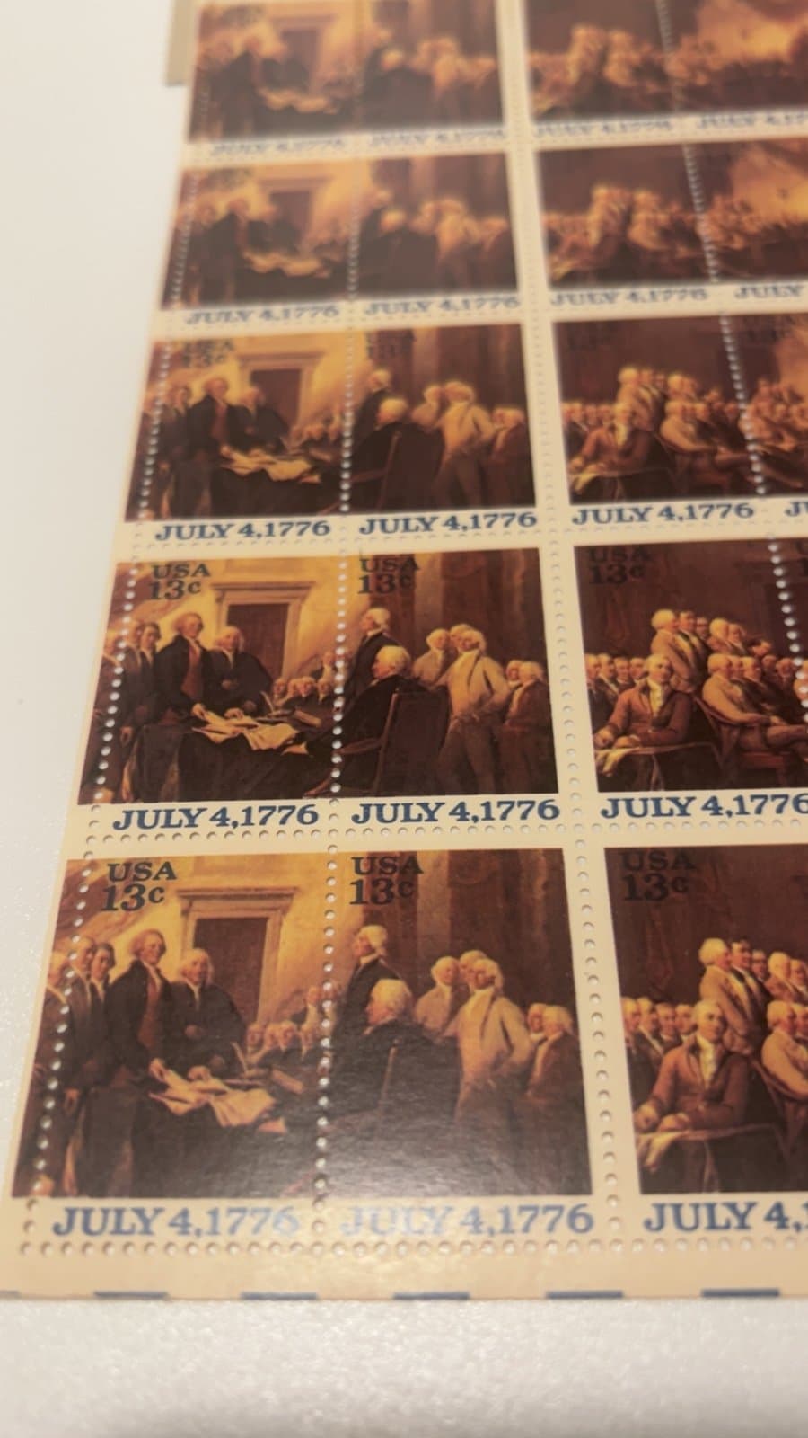 US 1691-1694 Mint Sheet (MNH) Declaration of Independence 13-Cent 1976 ZAYIX - Thumbnail 2