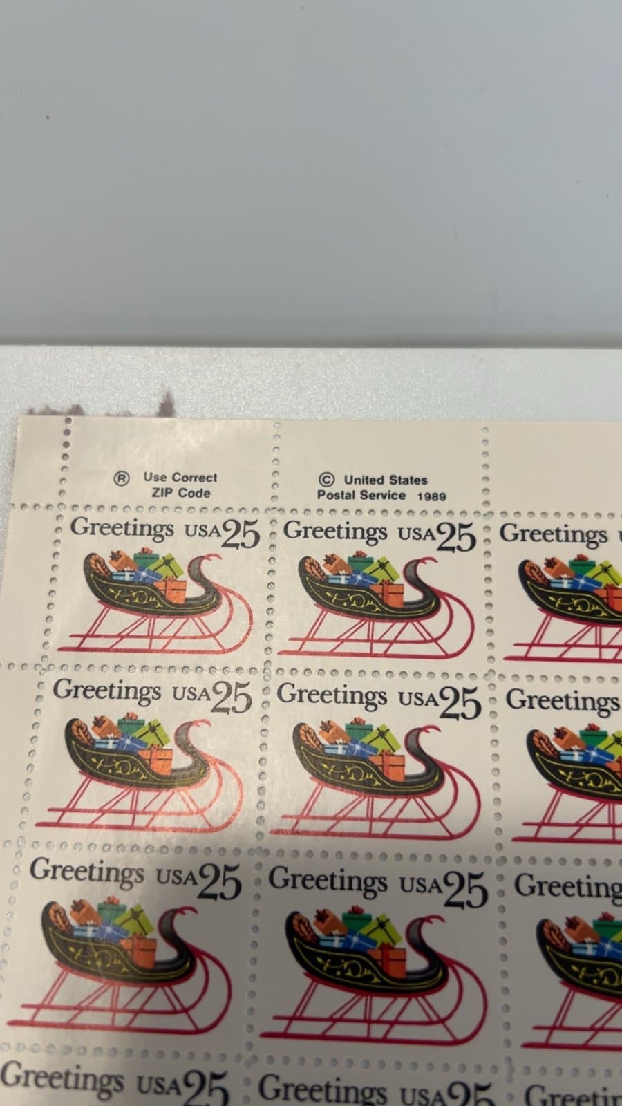 Scott 2428, 25 cent, Sheigh Full of Presents, Sheet - Thumbnail 3
