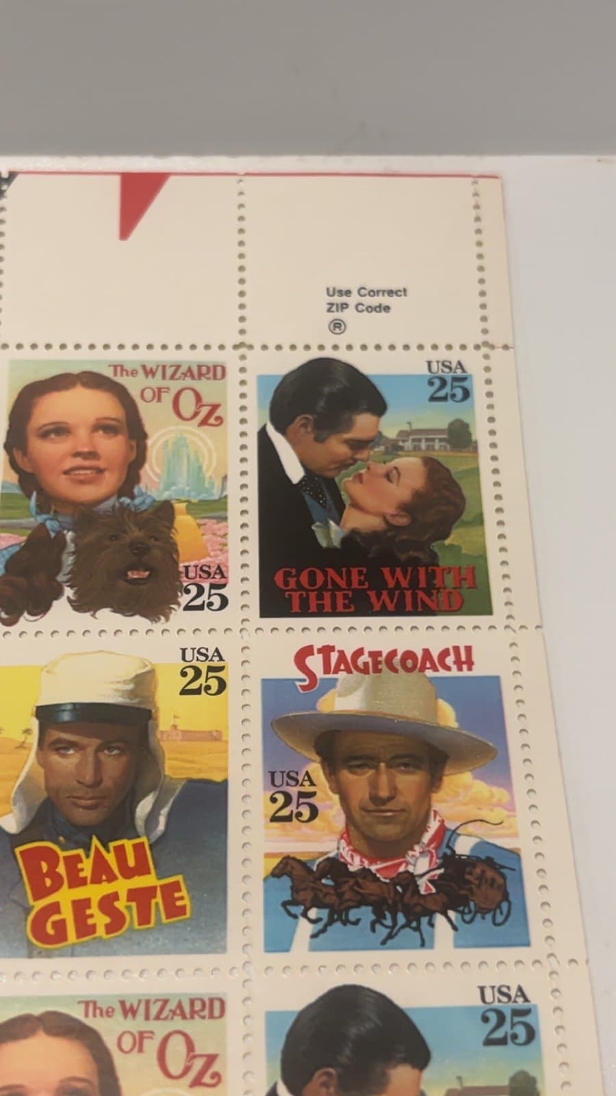 25c Classic Hollywood Films Stamps: Gone With the Wind, Stagecoach, Wizard of Oz - Thumbnail 4