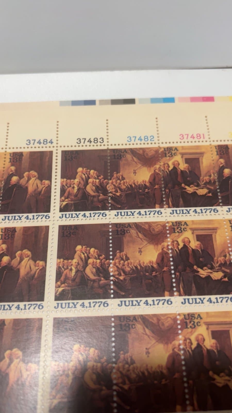 US 1691-1694 Mint Sheet (MNH) Declaration of Independence 13-Cent 1976 ZAYIX - Thumbnail 4