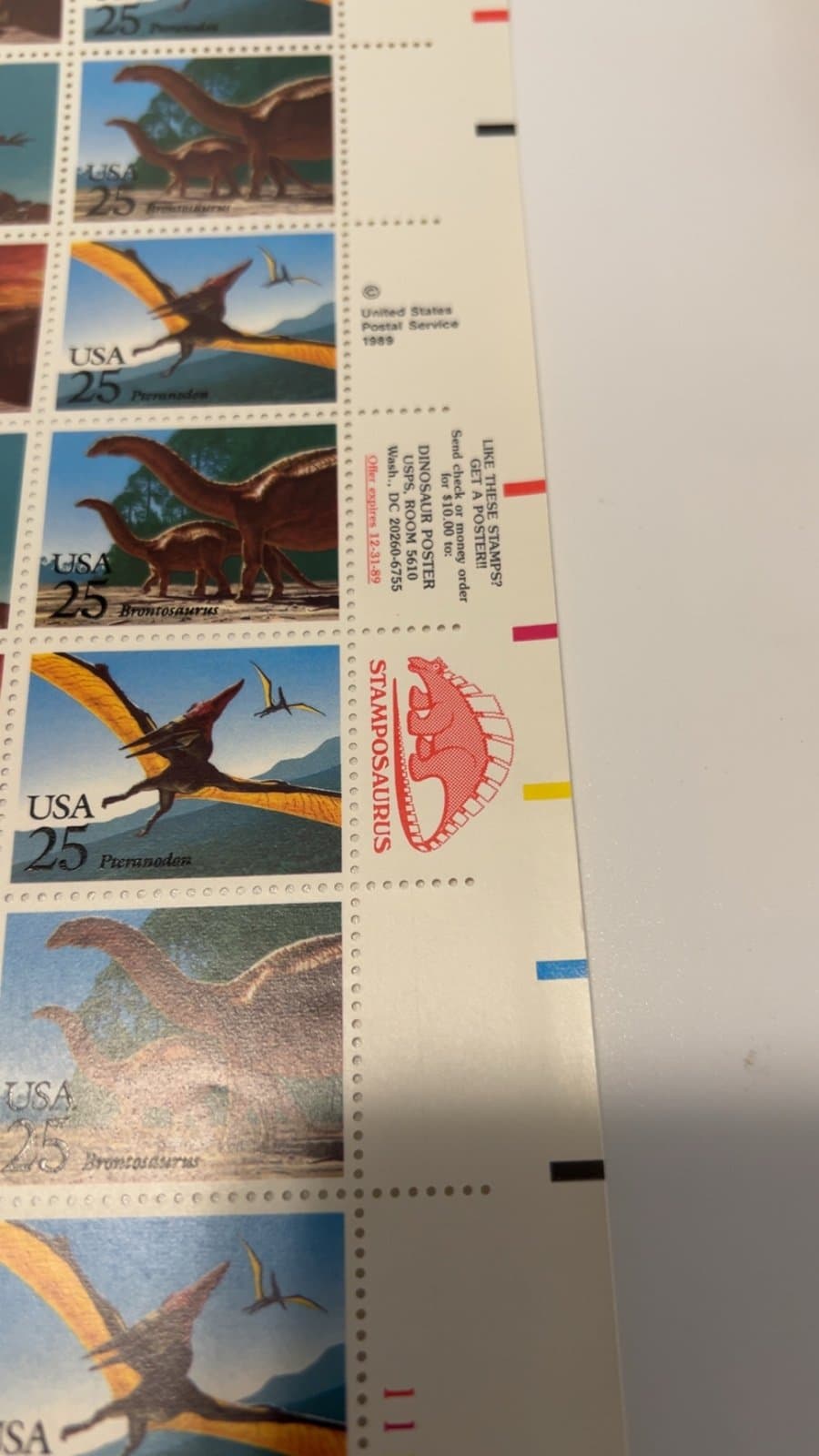 US SCOTT 2422-25 Pre Historic Dinosaurs Full Mint NH Sheet of 40 - Thumbnail 3