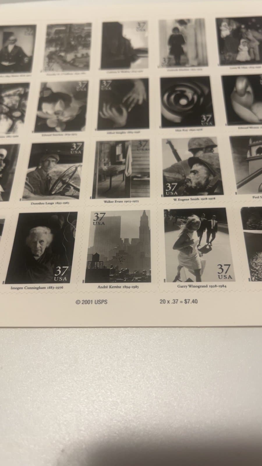 US #3649 Full Mint Sheet - American Photography Commemorative Issue- 37 cent MNH - Thumbnail 3