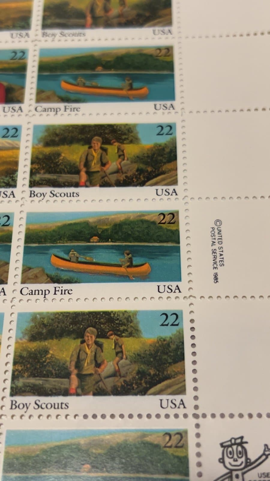 Scott #2160-63 International Youth Year Sheet of 50 22¢ Stamps (1985) - Thumbnail 3