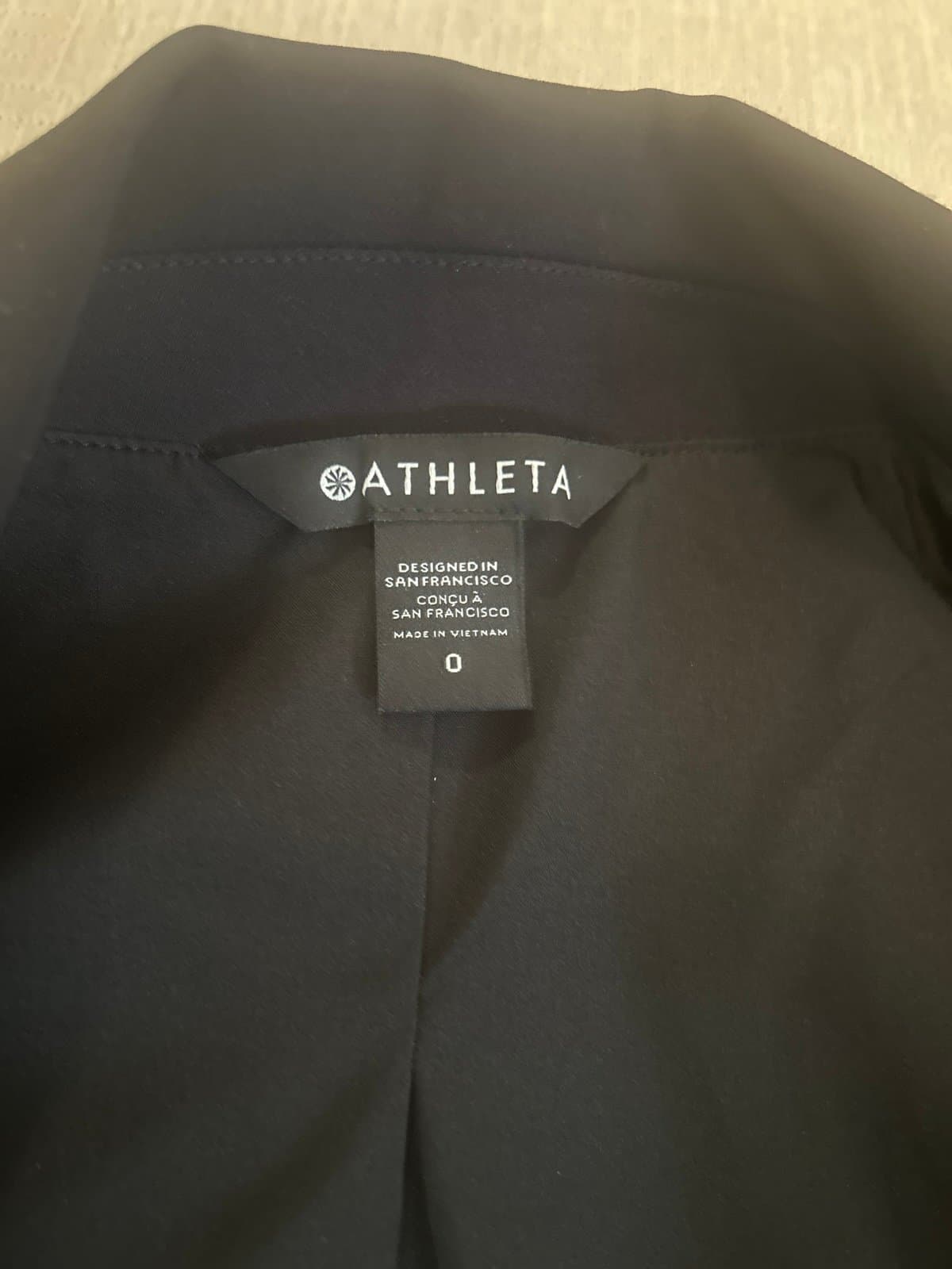 Athleta Endless Prima Twill Blazer Womens sz 0 Black Tie Waist Stretch Jacket - Thumbnail 4