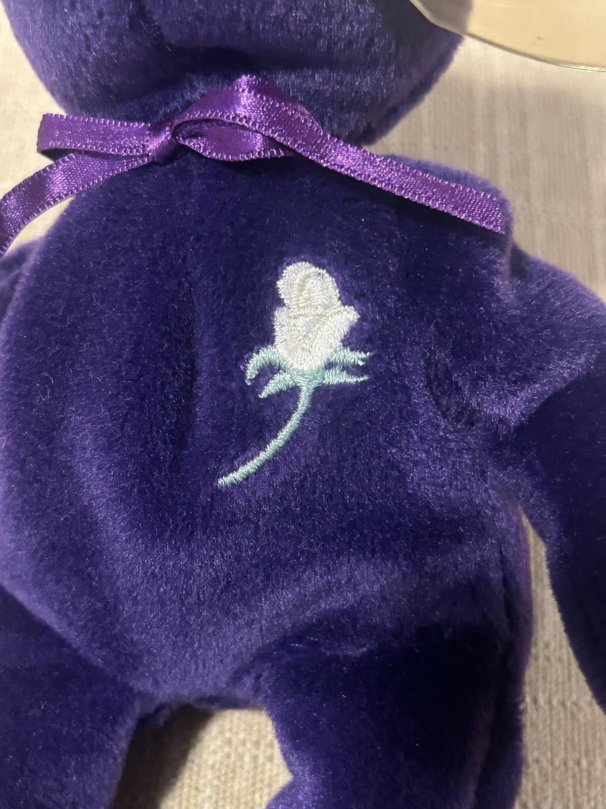 Rare Ty Beanie Baby PRINCESS The Diana Bear 1997 PE Pellets excellent - Thumbnail 6