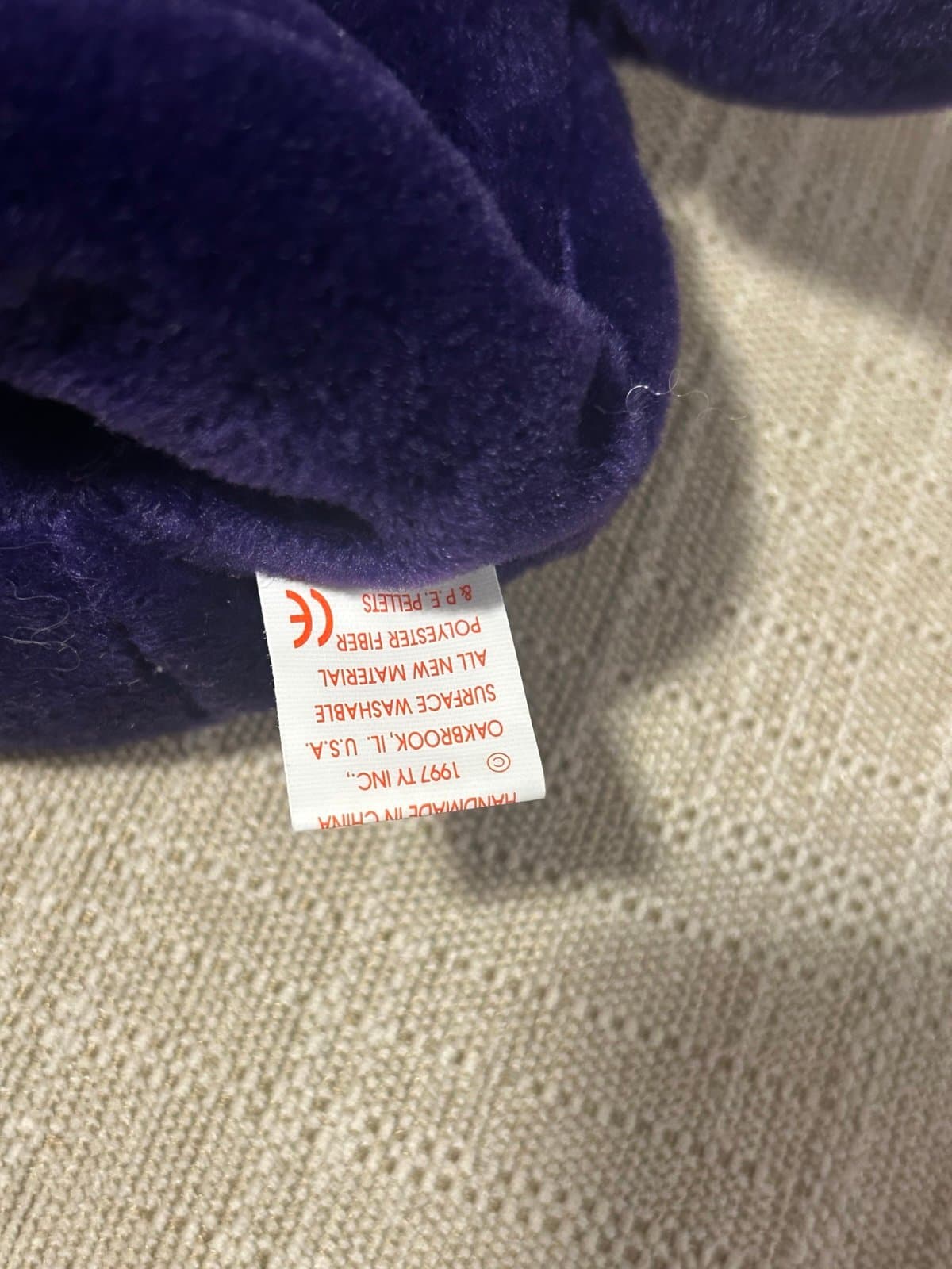 Rare Ty Beanie Baby PRINCESS The Diana Bear 1997 PE Pellets excellent - Thumbnail 4