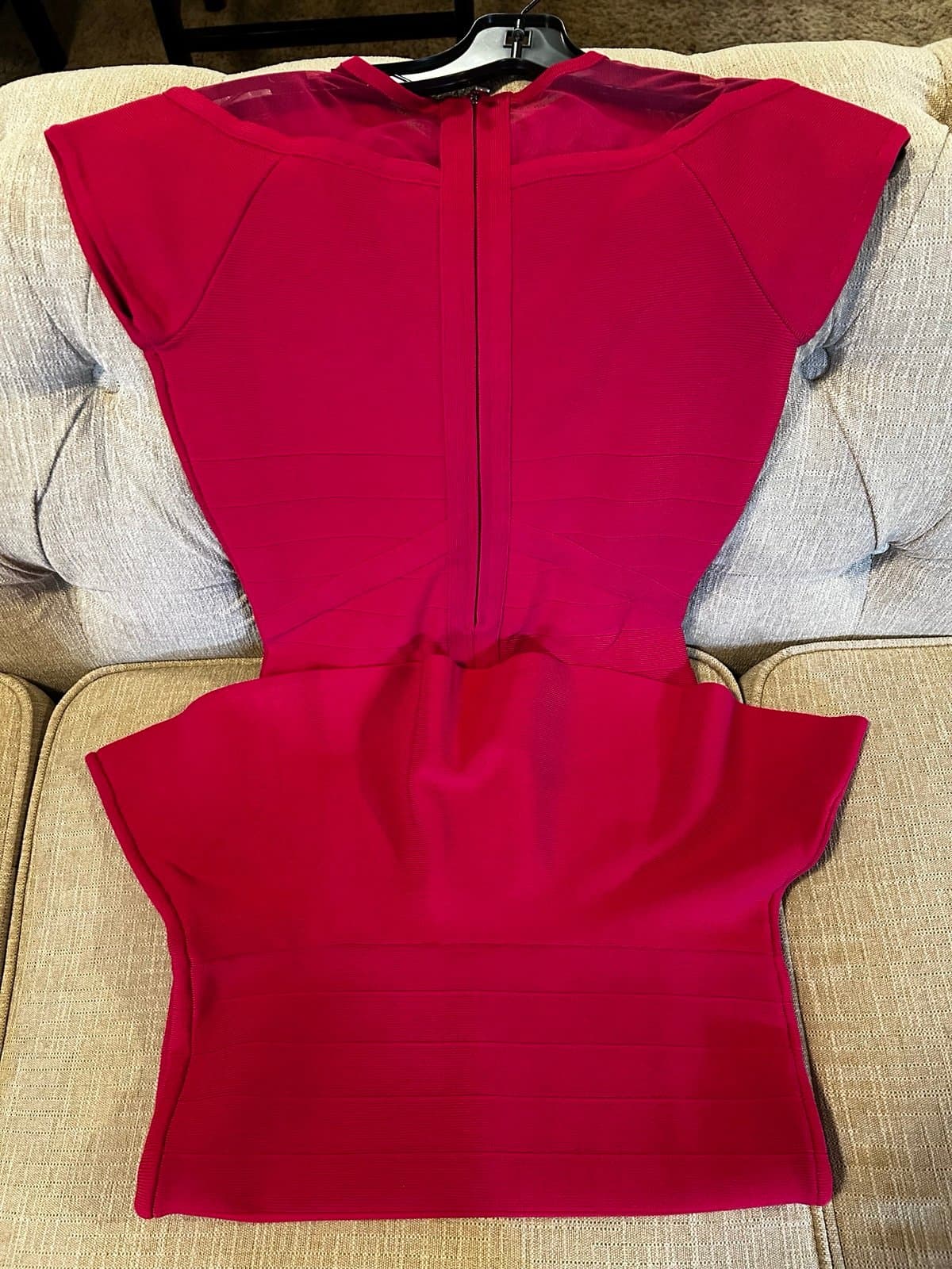Venus Knit/Strechy Dress XS Fushia Pink - Thumbnail 4