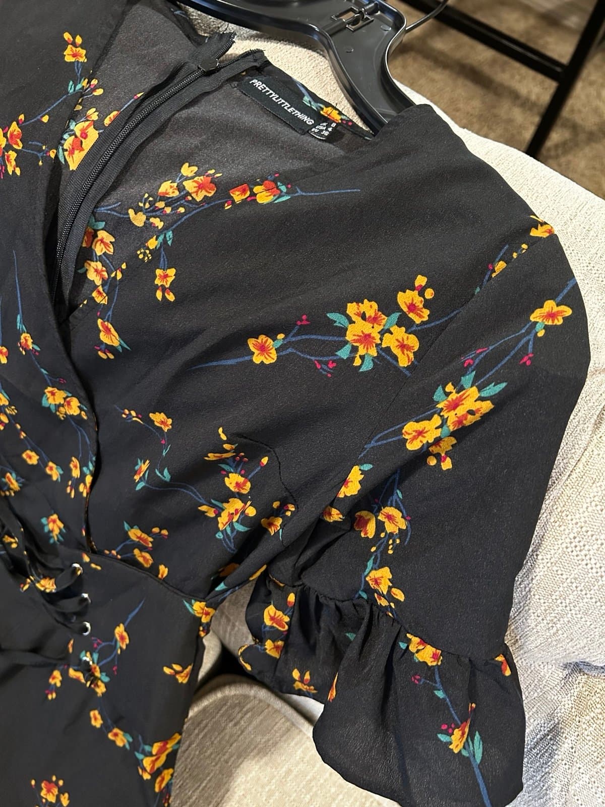 PLT Belted Floral Dress US 4 - Thumbnail 5