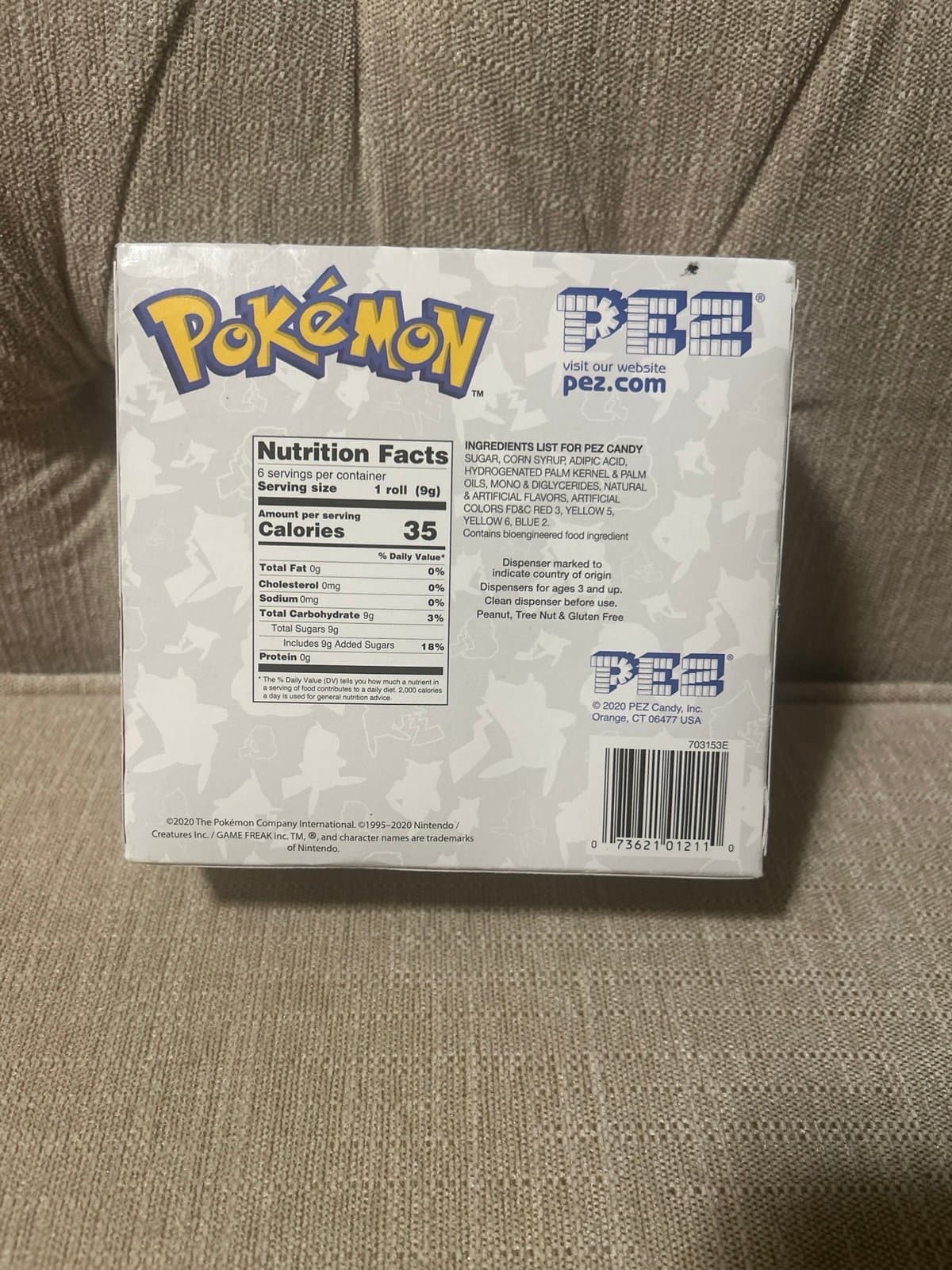 Pokémon Pez Dispenser. Pikachu & Eevee New In Box. 2020 PEZ Candy, Inc. - Thumbnail 3