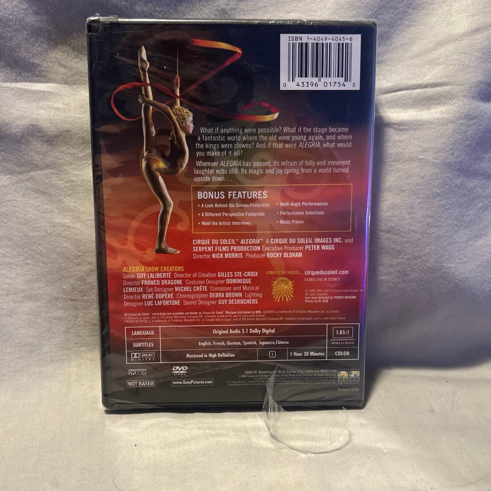 CIRQUE DU SOLEIL ALEGRIA - DVD SIGILLATO - Thumbnail 2