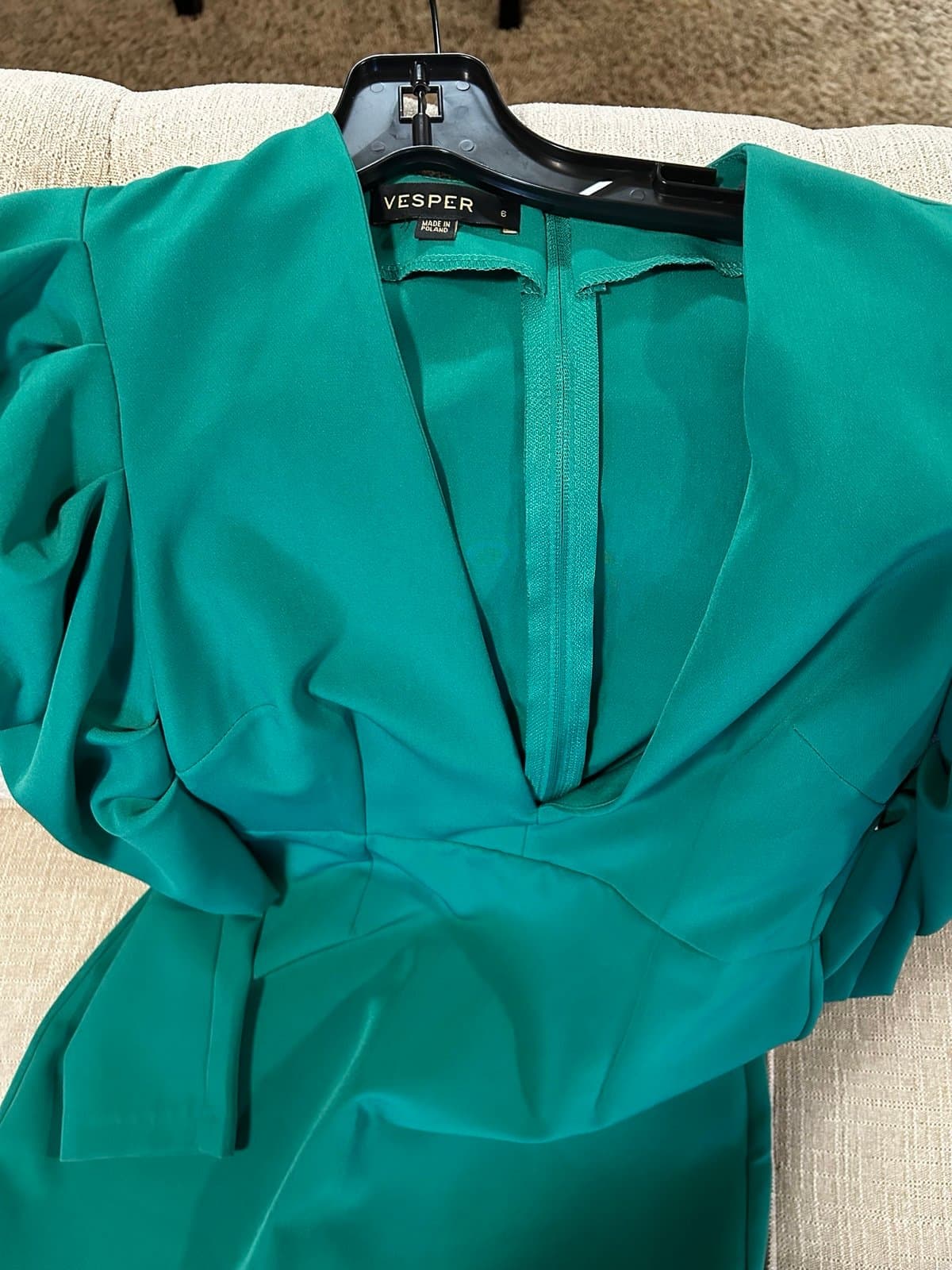 Vesper Midi Dress Green Size 6 - Thumbnail 4