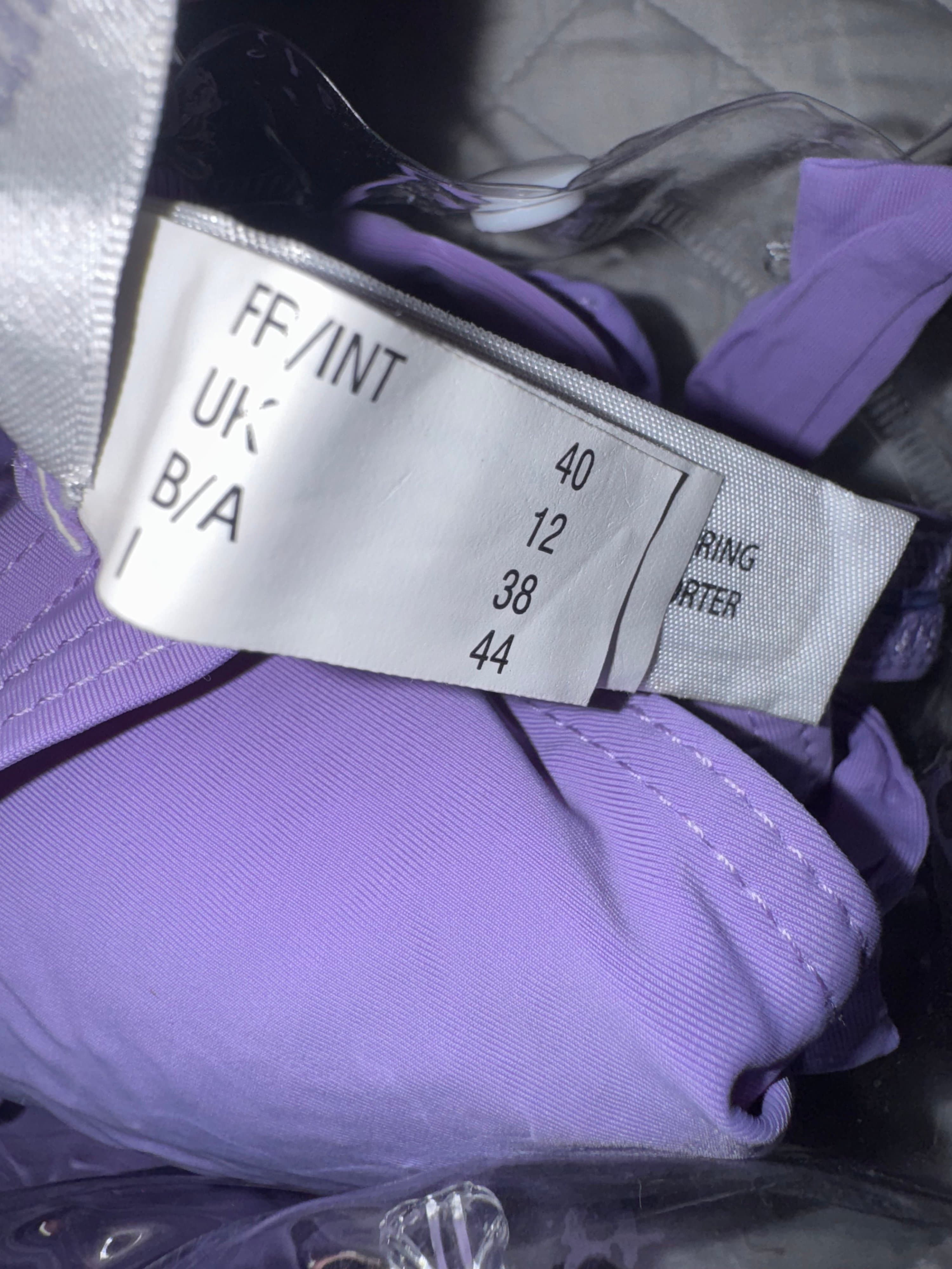 Purple Bikini Set with Bow Detail Size M - Thumbnail 5