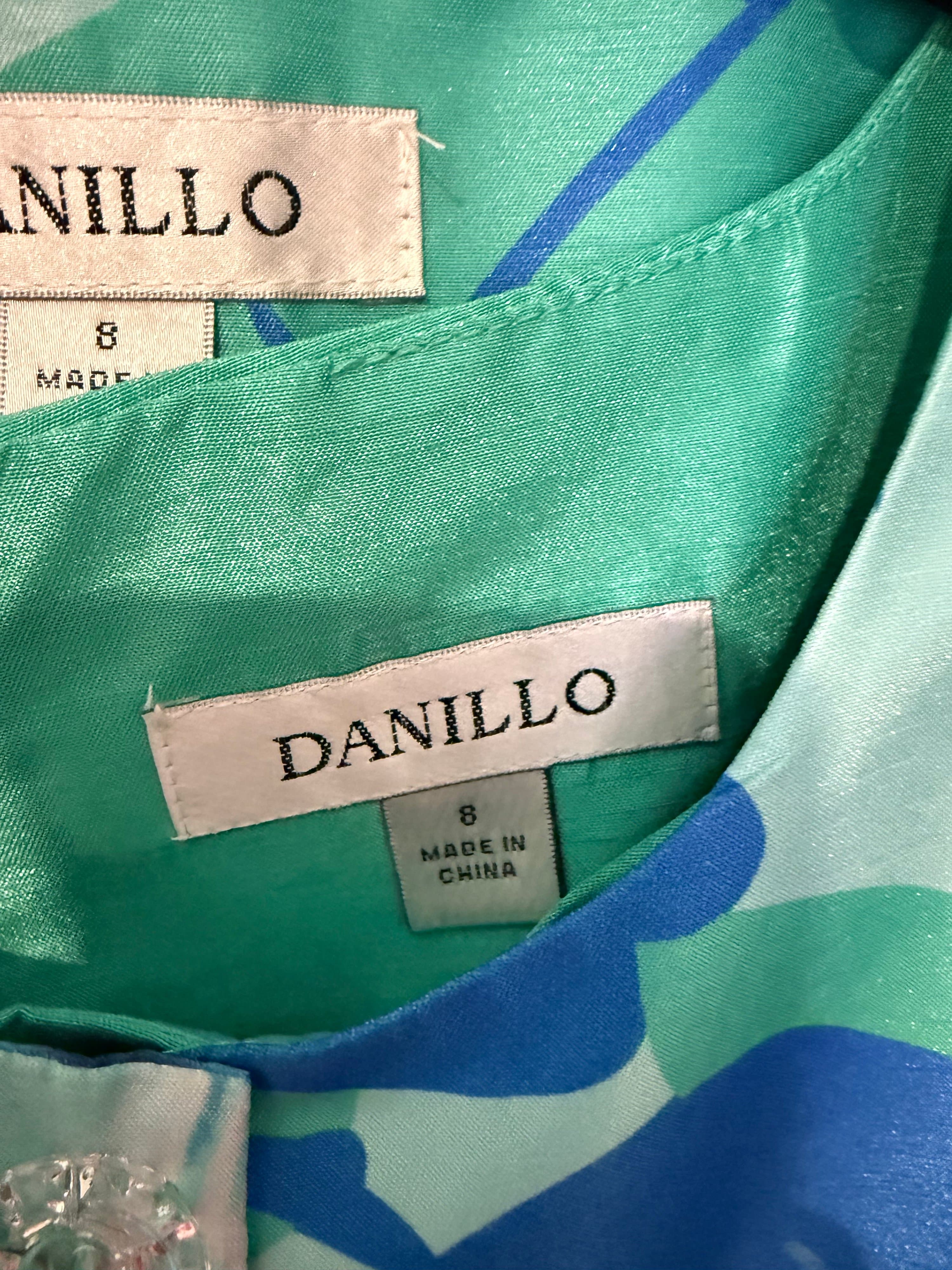 Danillo Floral Print Dress with Puff Sleeves size 8 - Thumbnail 4