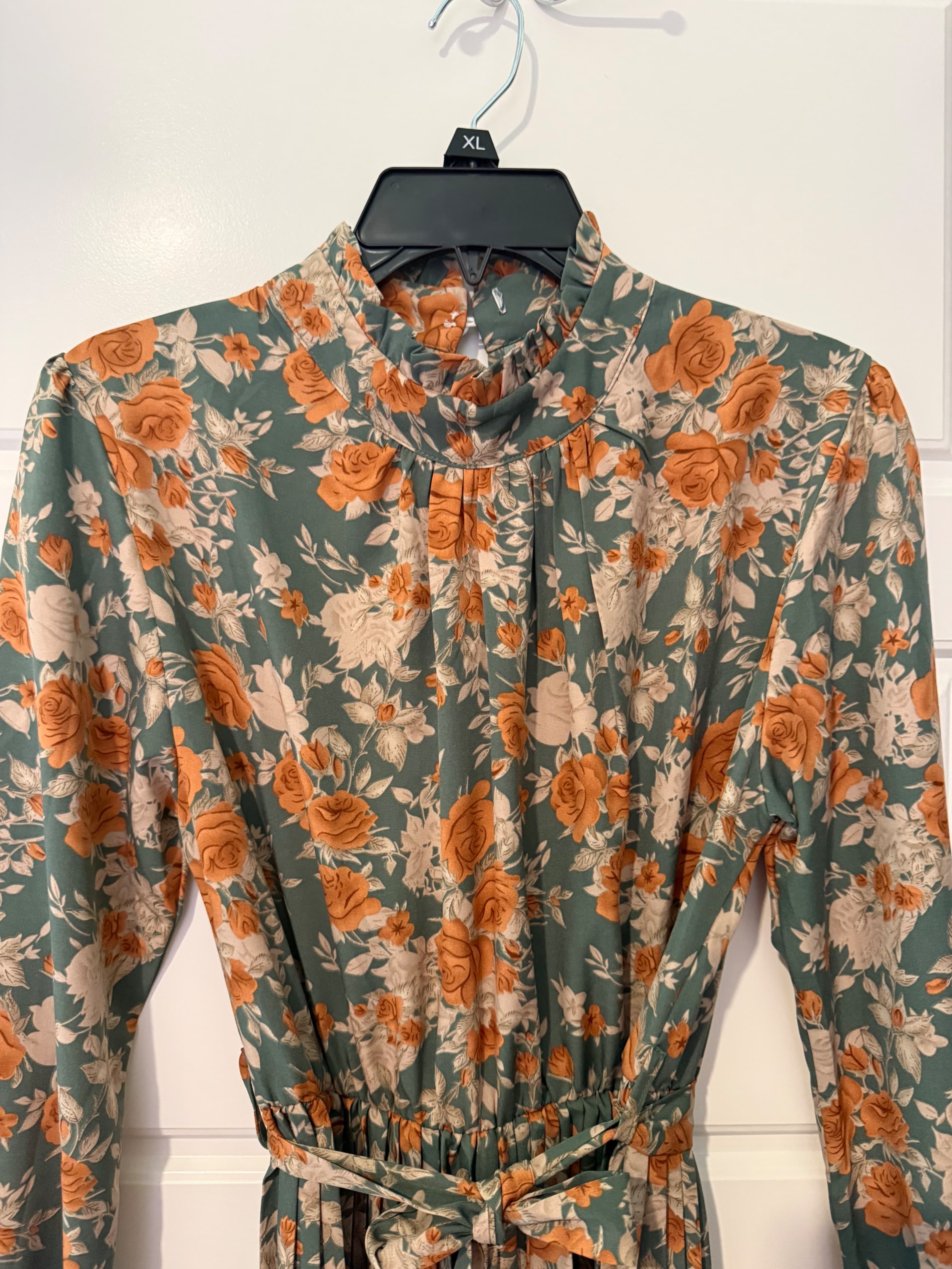 Floral Long Sleeve Maxi Dress Size S - Thumbnail 3