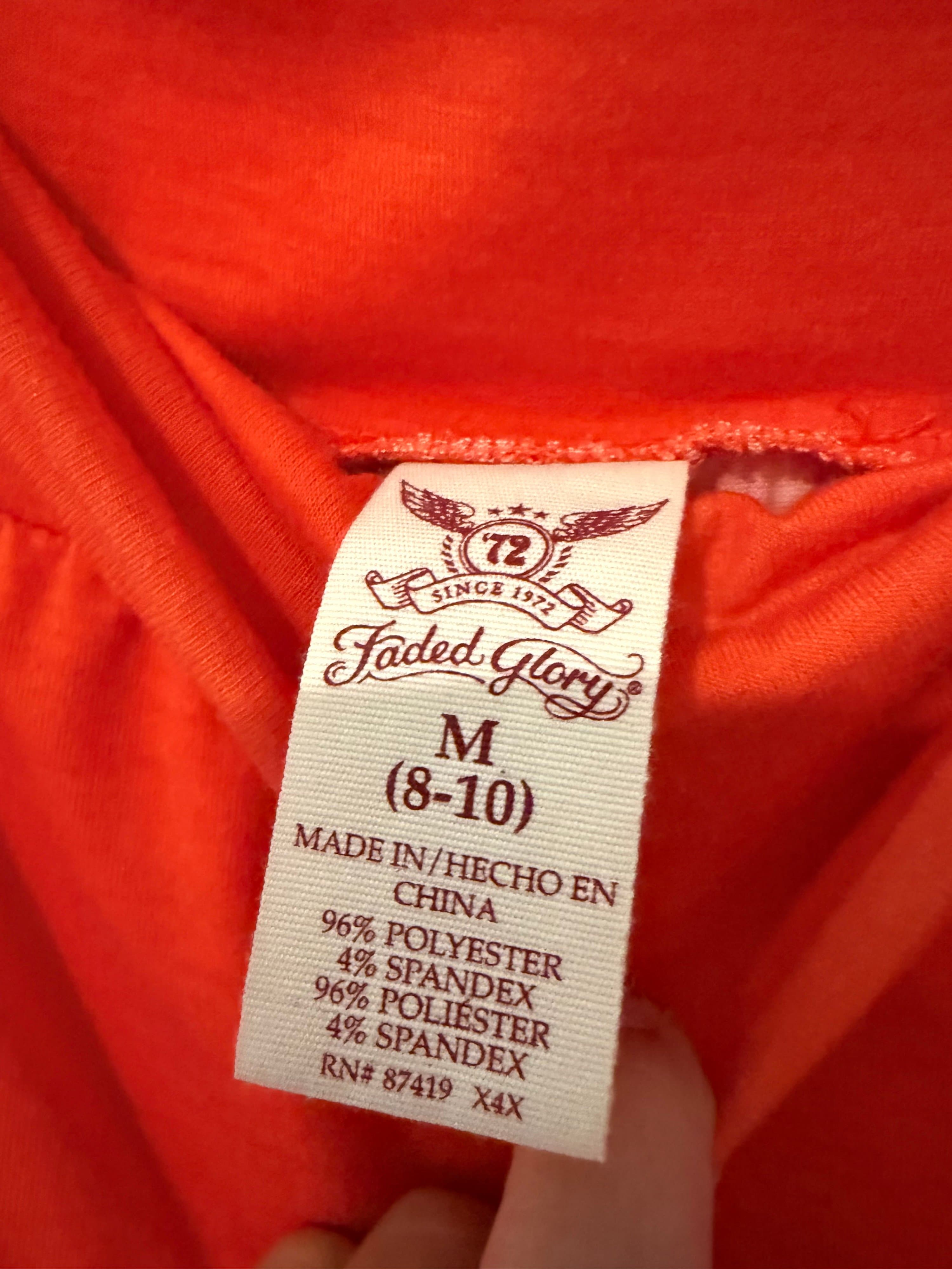 Faded Glory Orange Maxi Skirt M (8-10) - Thumbnail 2