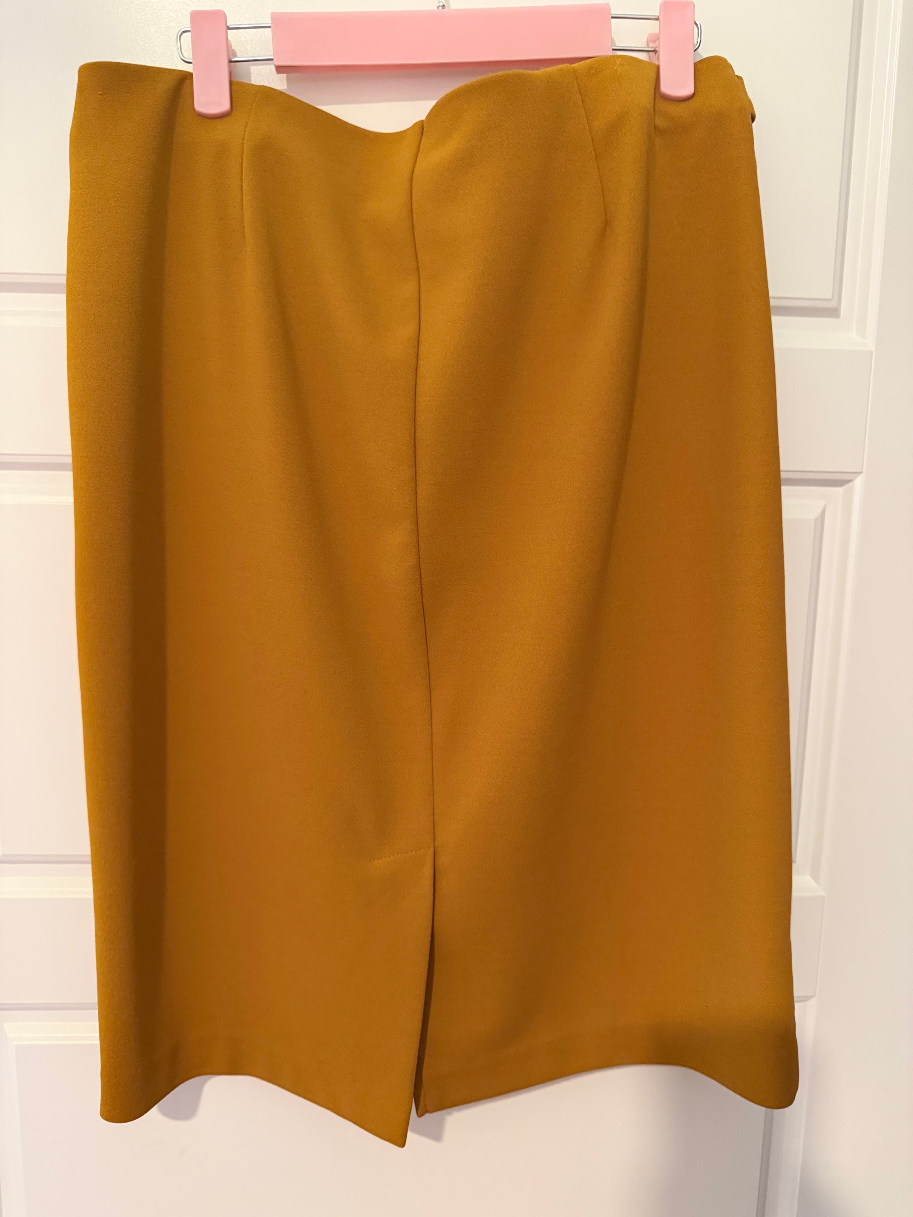 NYCC Mustard Pencil Skirt PL - Thumbnail 3