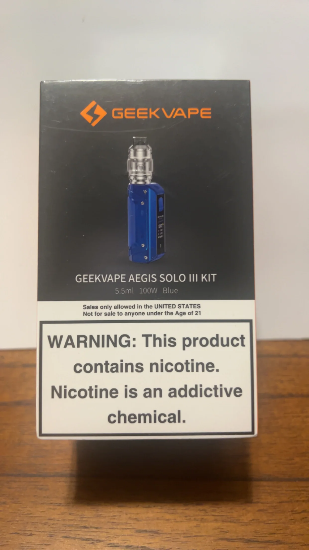 GeekVape Aegis Solo III Kit 5.5ml 100W Blue