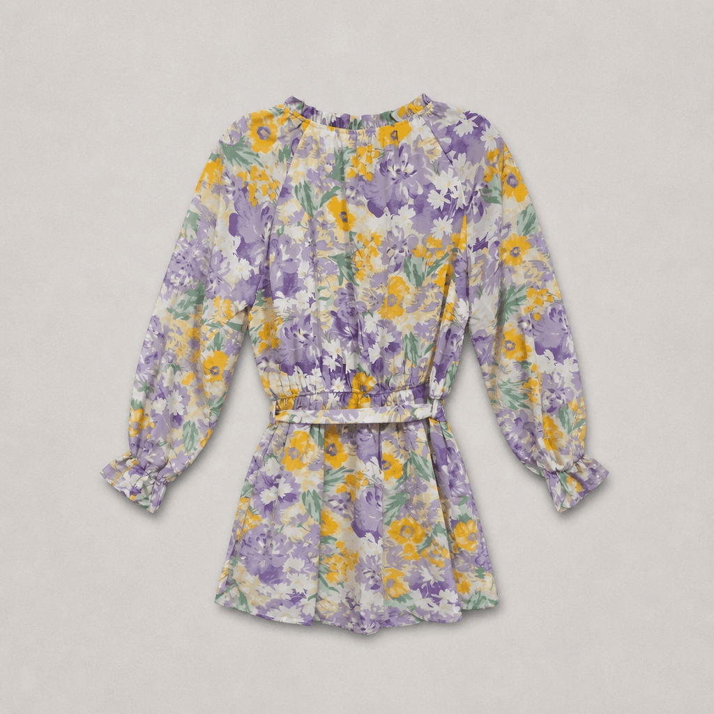 Emily Wonder Floral Long Sleeve Romper - medium - Thumbnail 2