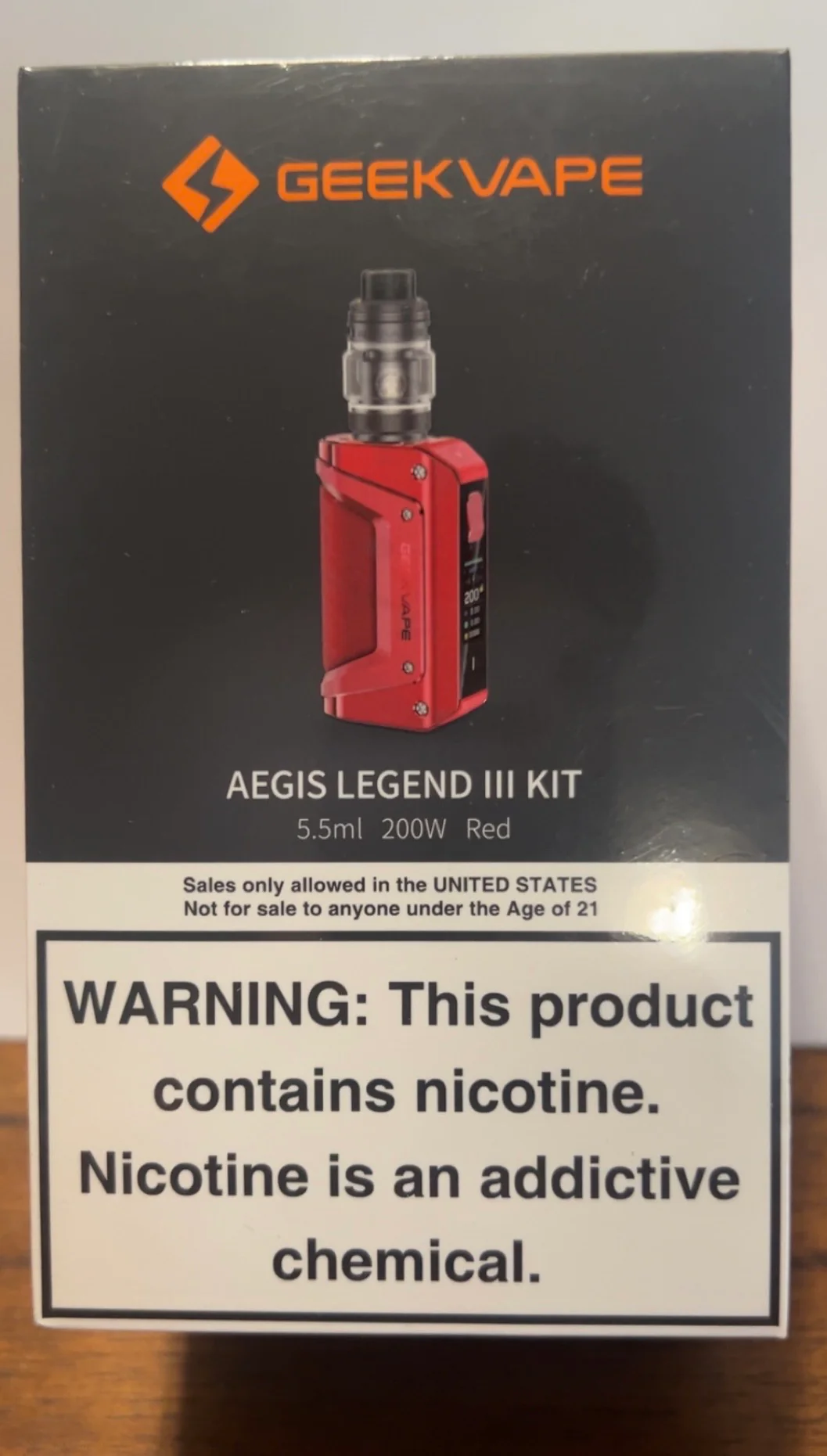 GeekVape Aegis Legend III Kit 200W 5.5ml Red