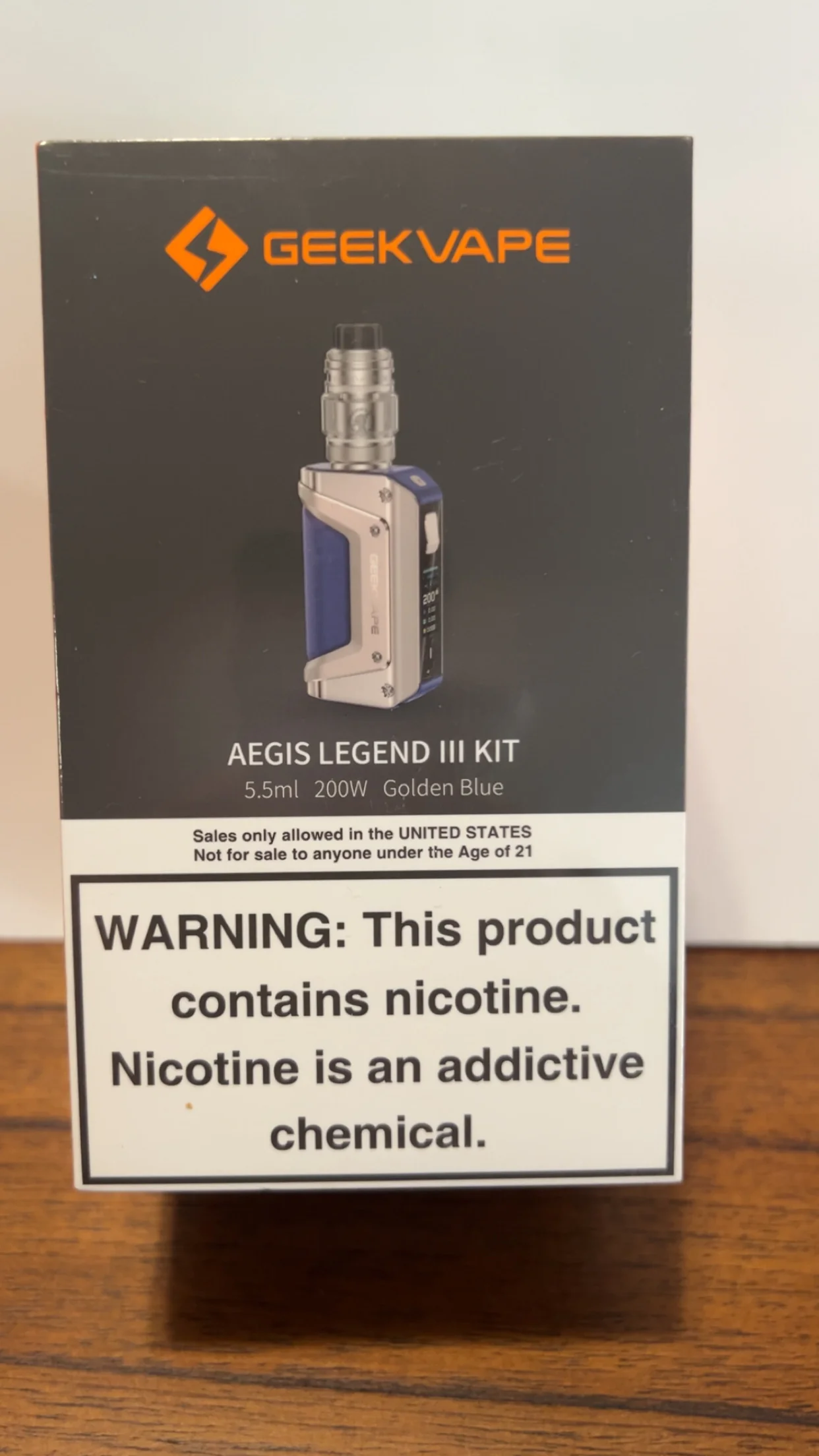 GeekVape Aegis Legend III Kit 5.5ml 200W Golden Blue