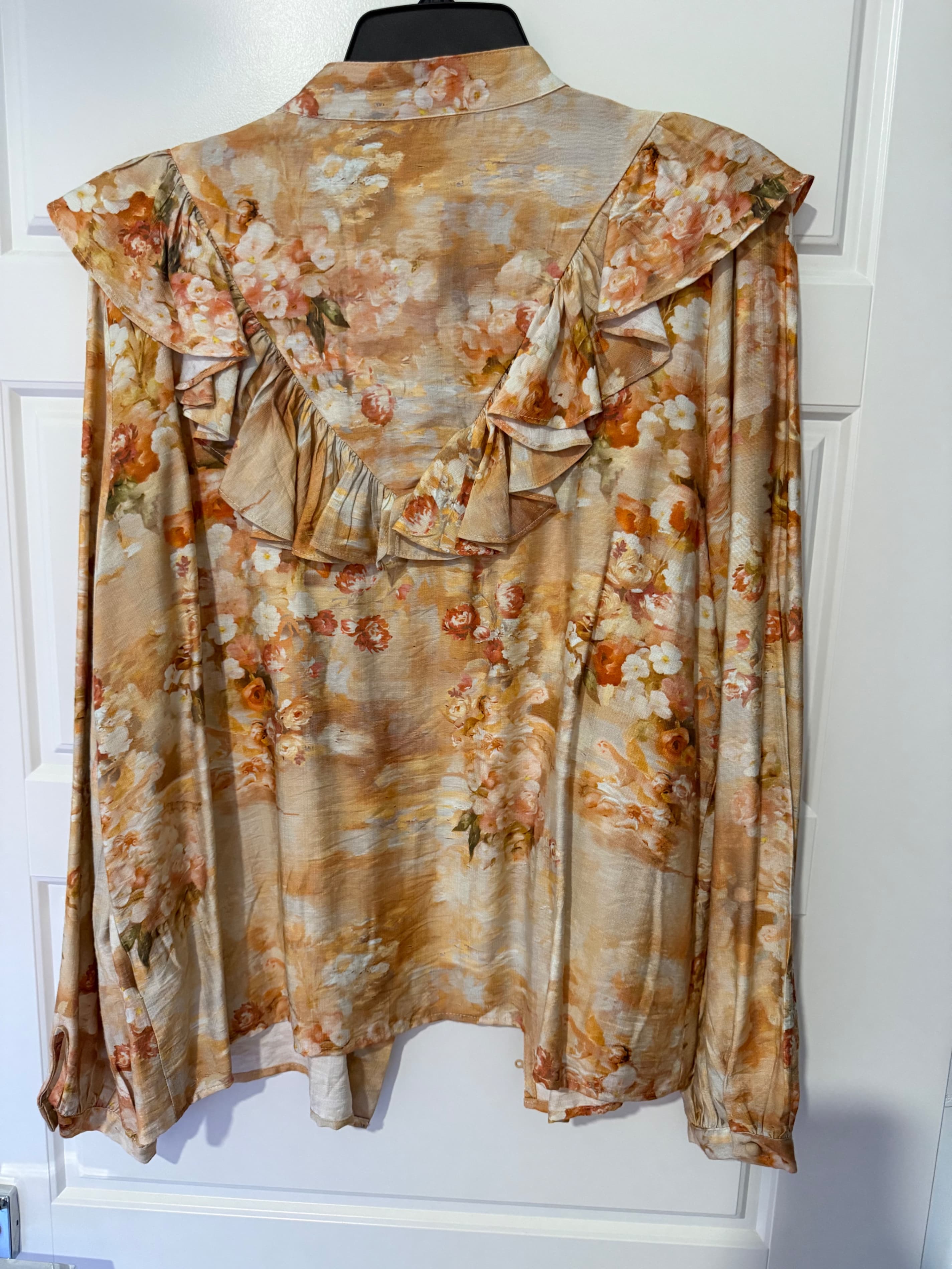 Anewsta Floral Ruffle Blouse XL - Thumbnail 2