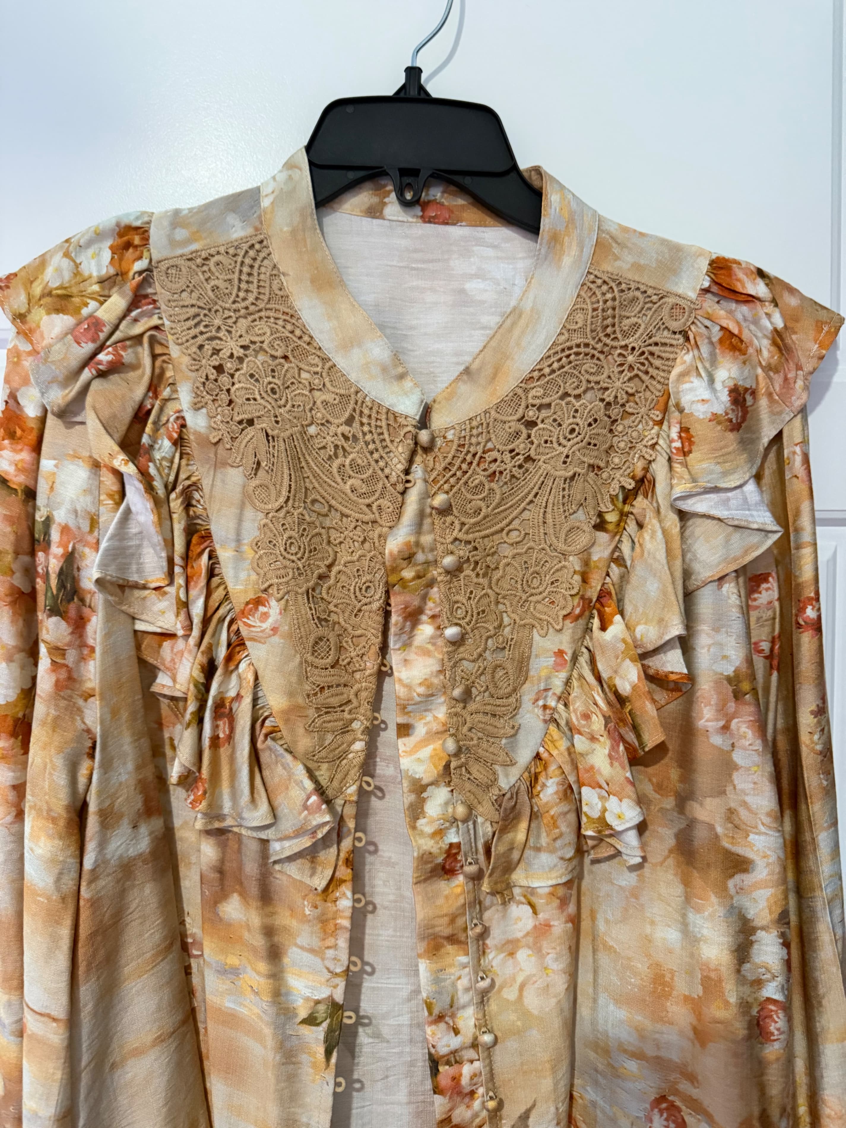 Anewsta Floral Ruffle Blouse XL - Thumbnail 4