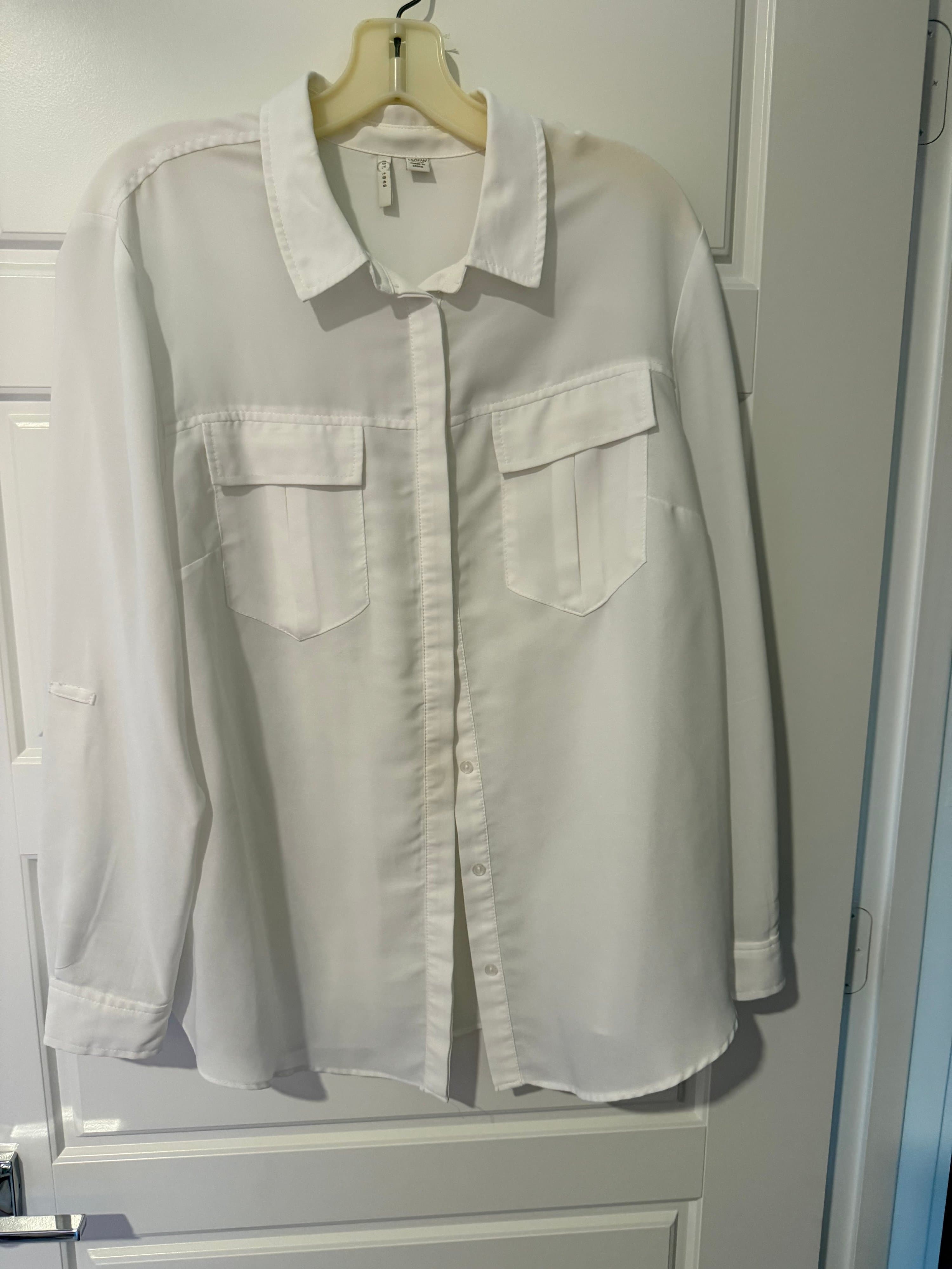 Catos White Button-Up Blouse Size 14/16W