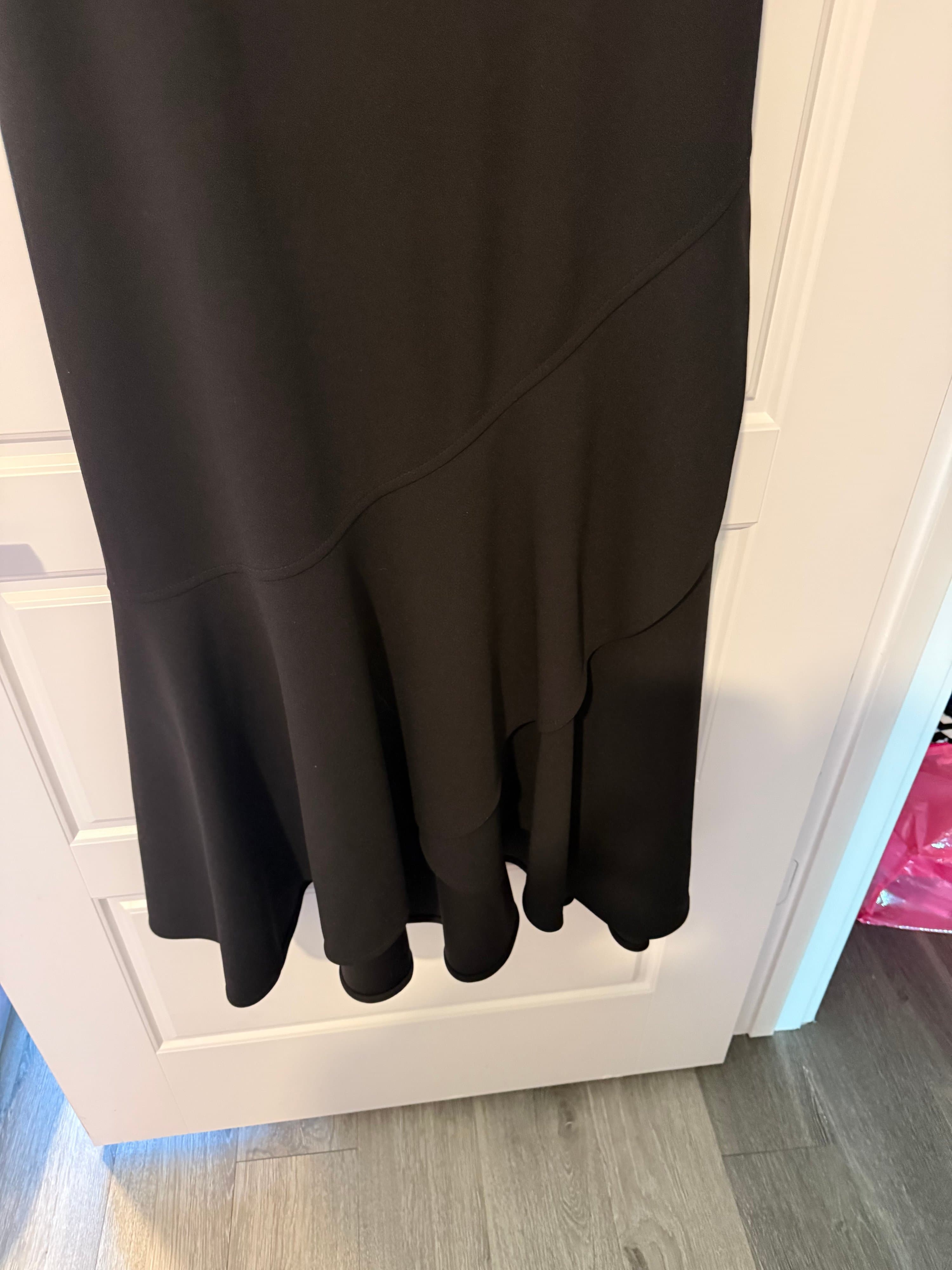 Calvin Klein Black Sleeveless Dress with Asymmetrical Hem - Thumbnail 3