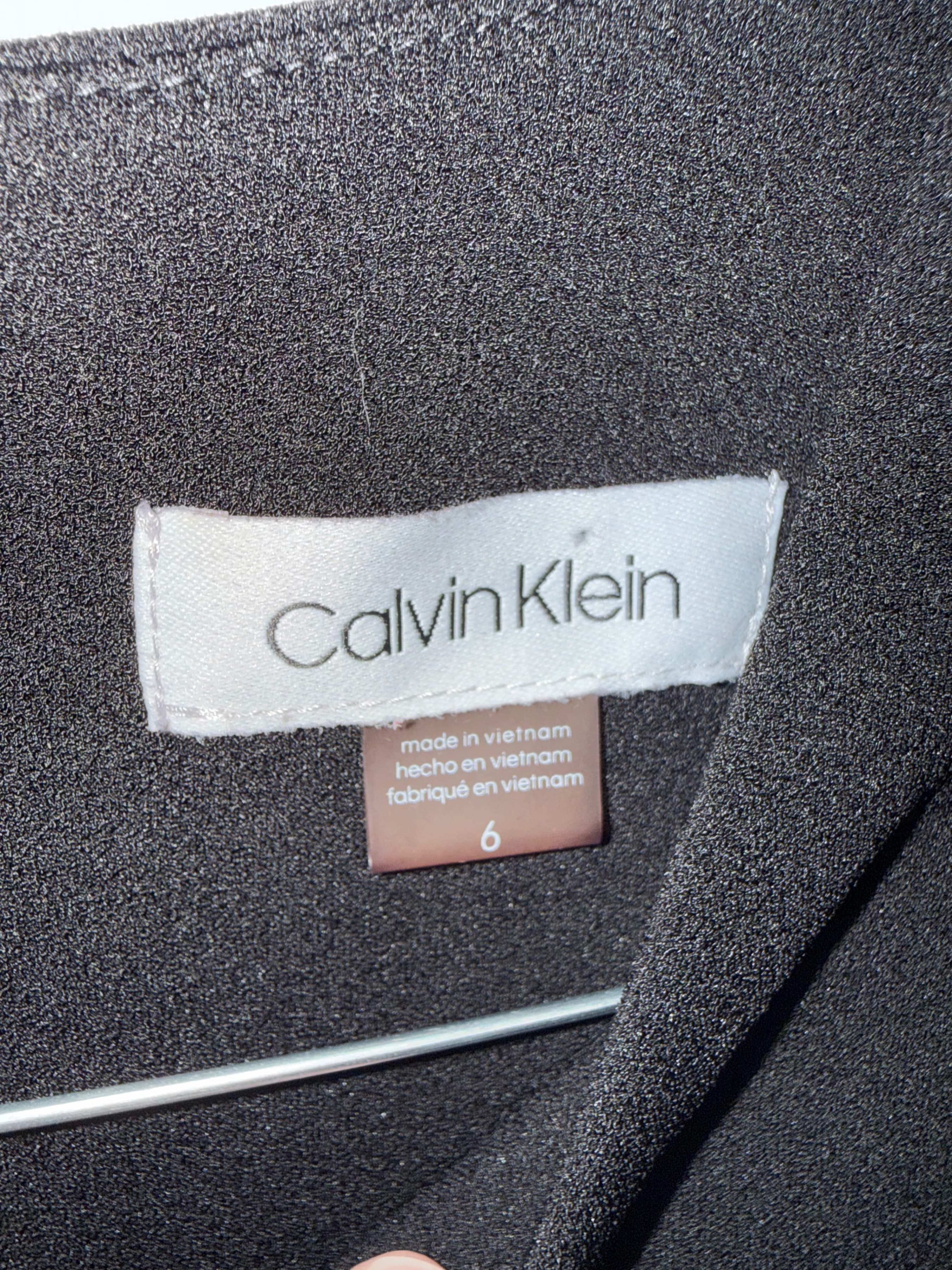 Calvin Klein Black Sleeveless Dress with Asymmetrical Hem - Thumbnail 4
