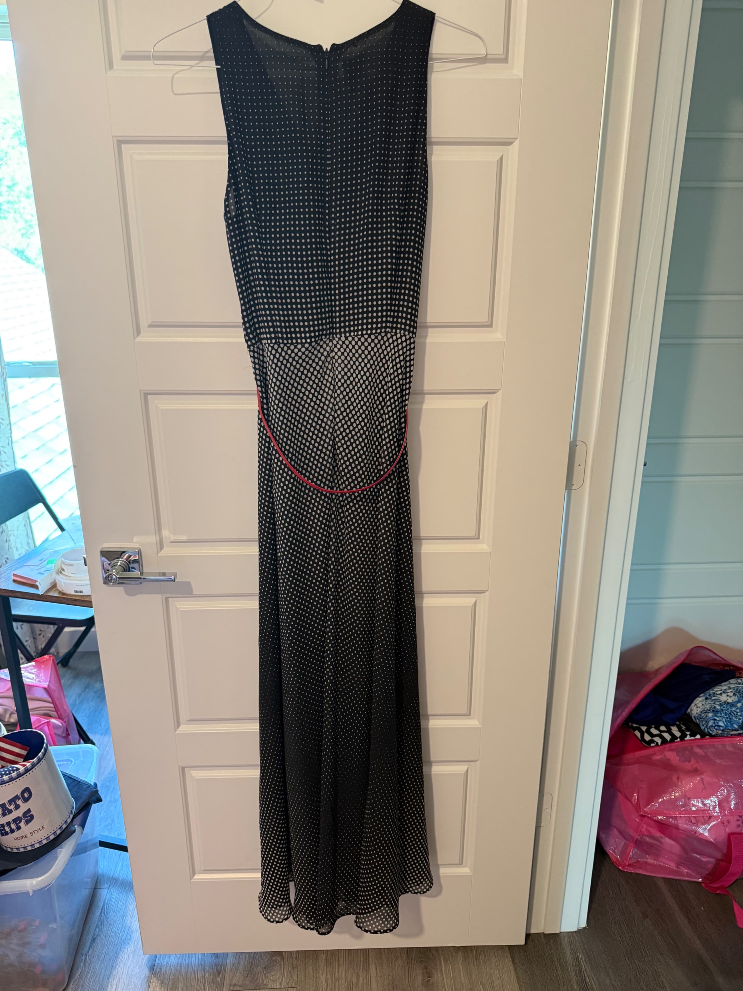 Anne Klein Polka Dot Maxi Dress Size 8 - Thumbnail 2