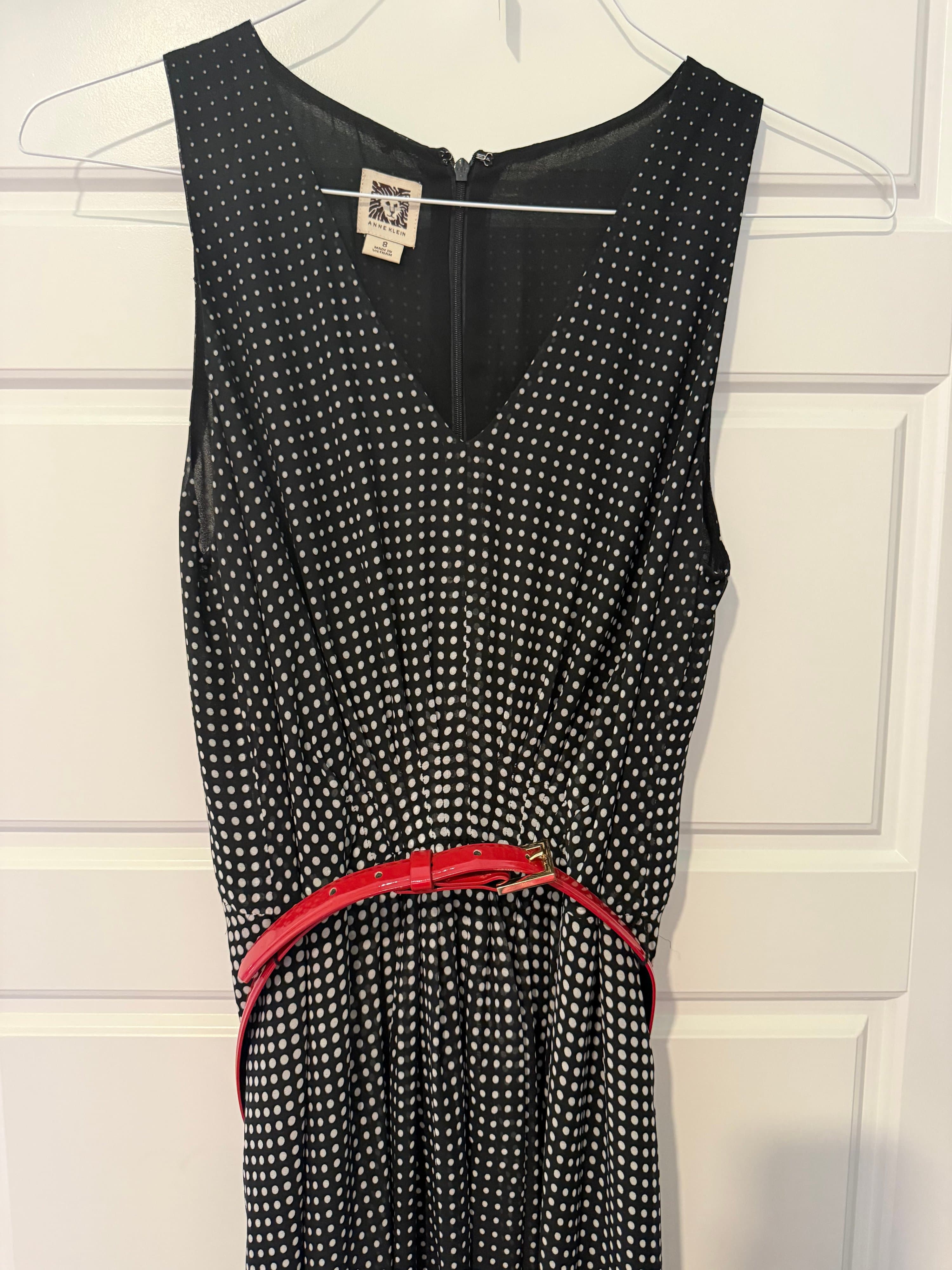 Anne Klein Polka Dot Maxi Dress Size 8 - Thumbnail 4