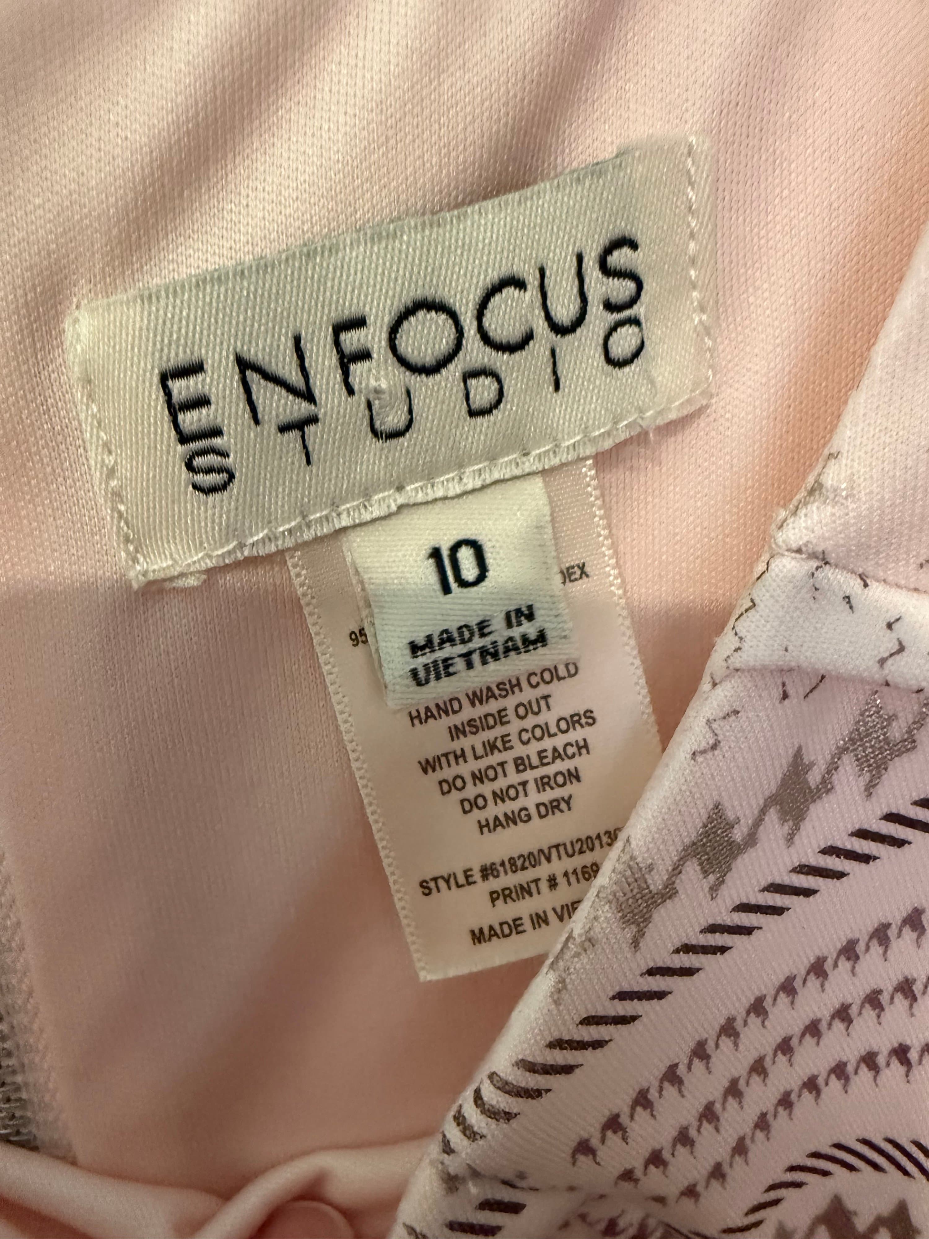 Enfocus Studio Pink Plaid Sleeveless Dress Size 10 - Thumbnail 2
