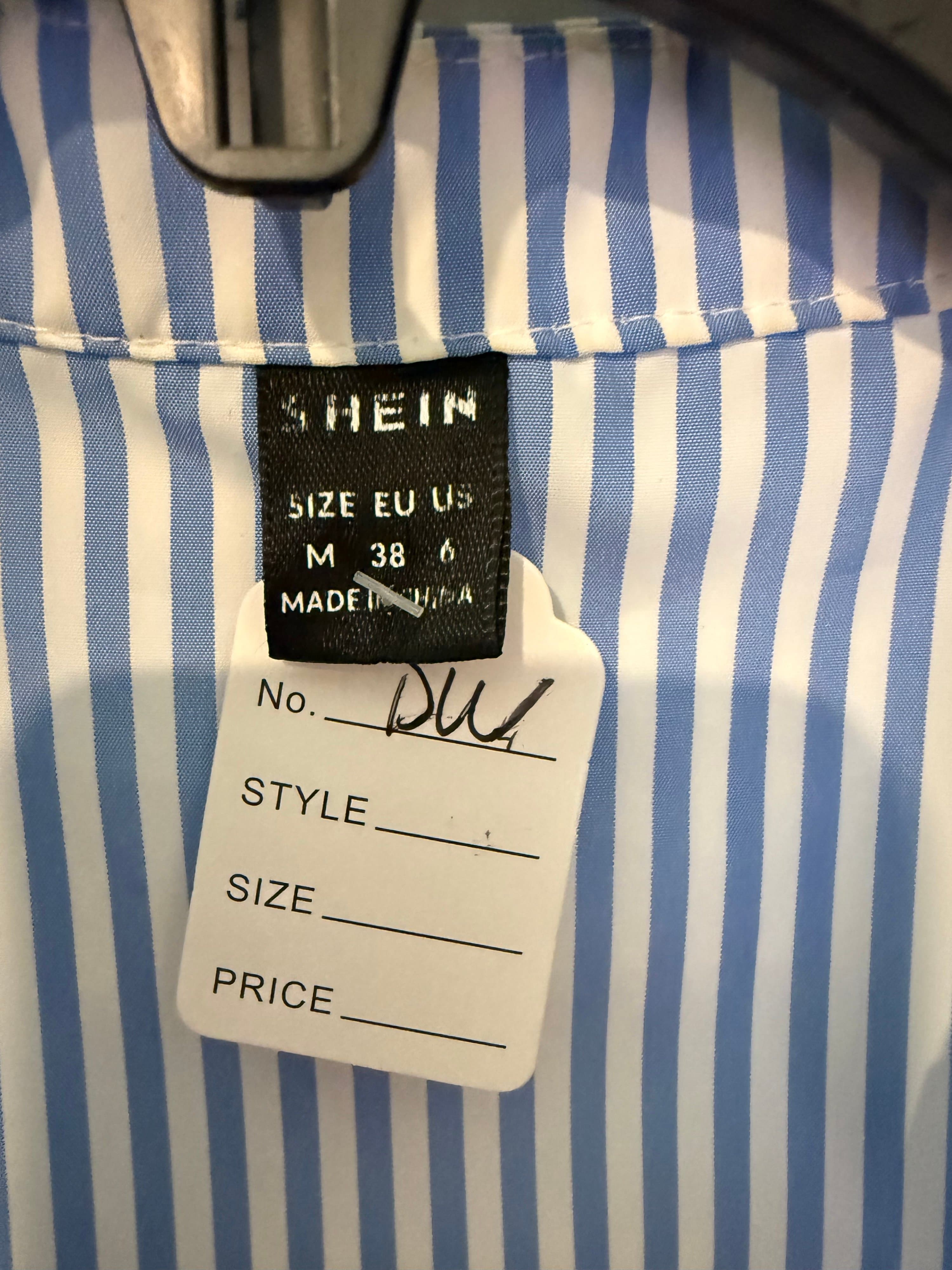SHEIN Blue Striped Midi Dress Size M - Thumbnail 2