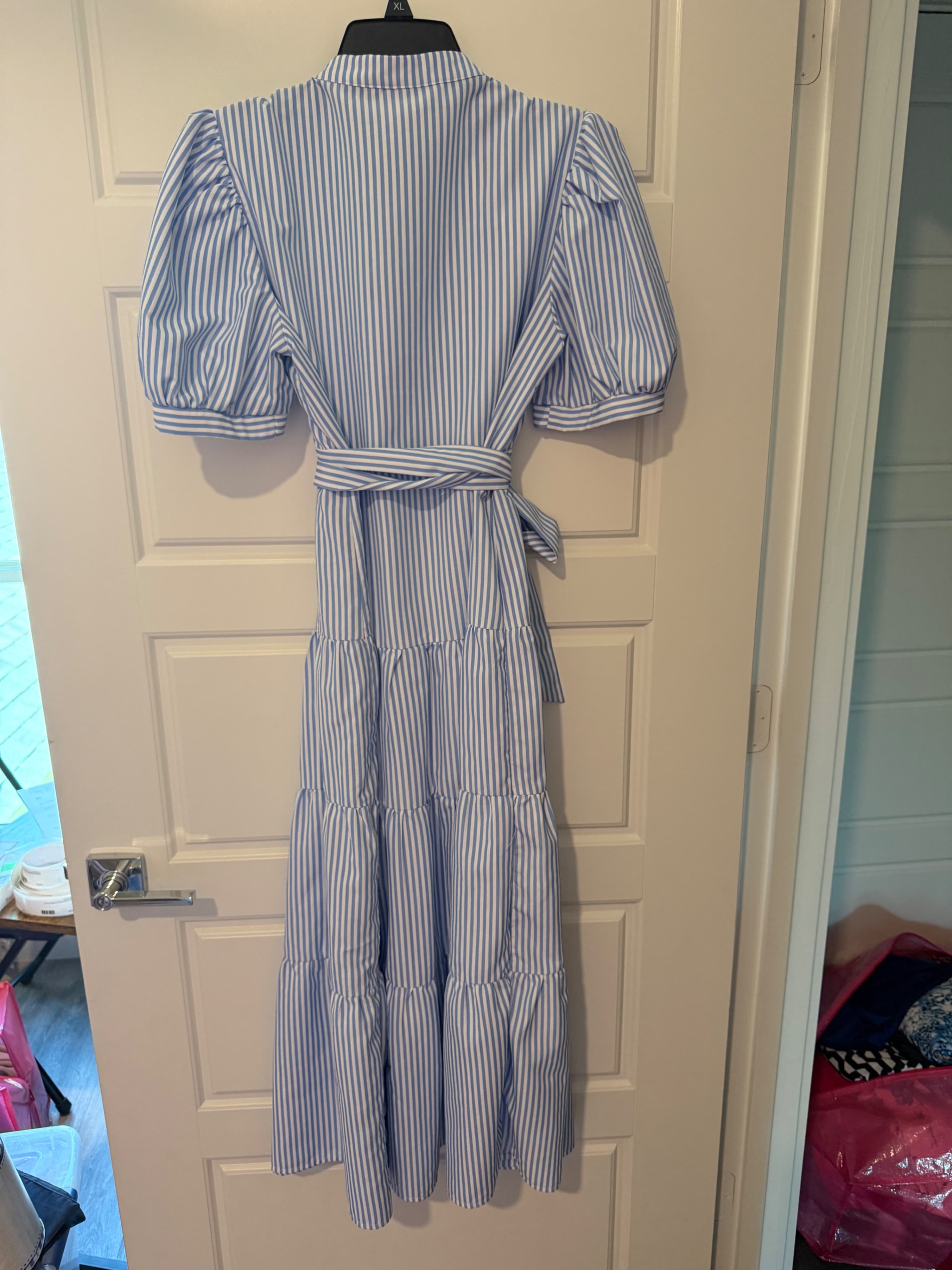 SHEIN Blue Striped Midi Dress Size M - Thumbnail 3