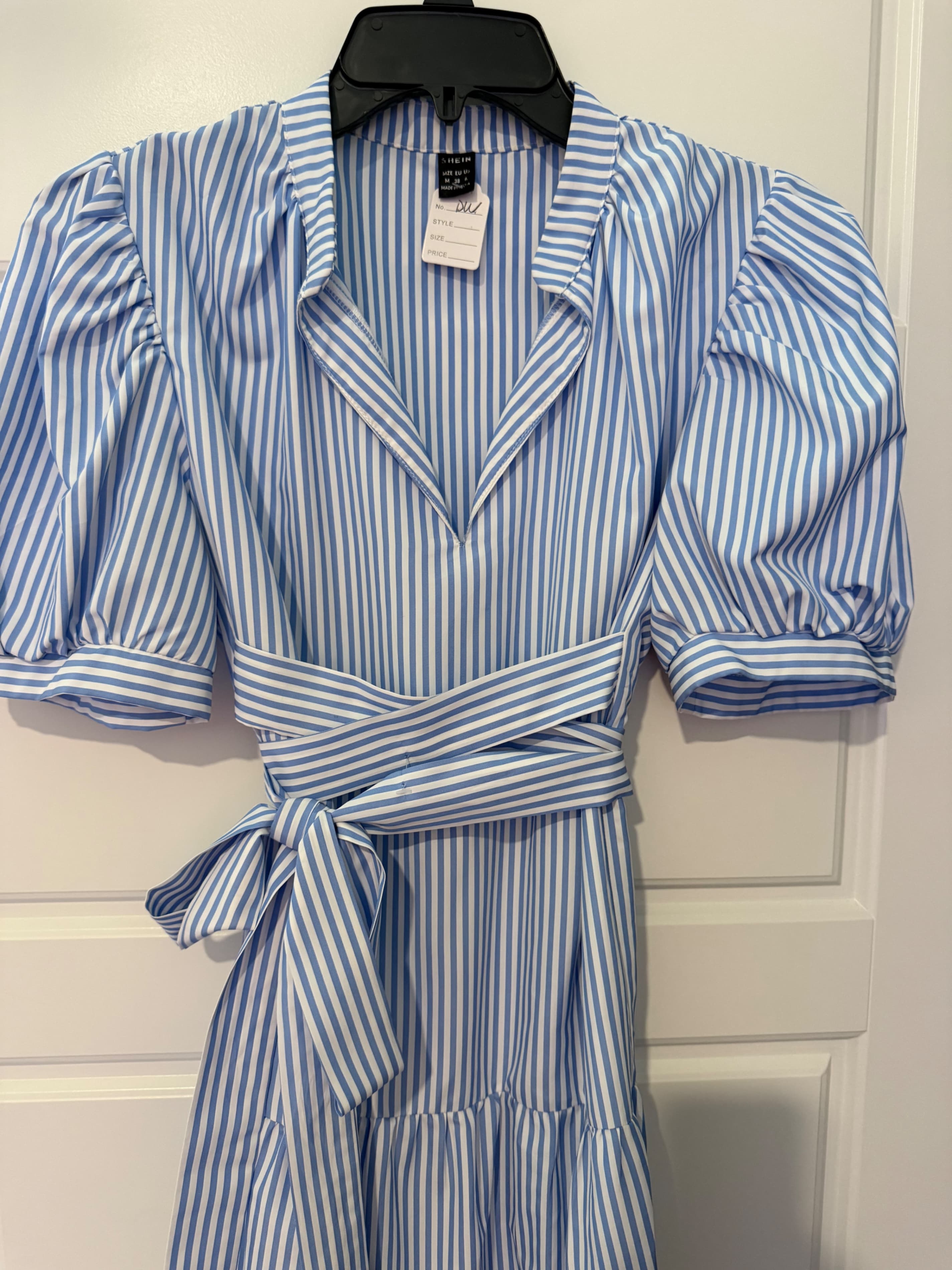 SHEIN Blue Striped Midi Dress Size M - Thumbnail 4