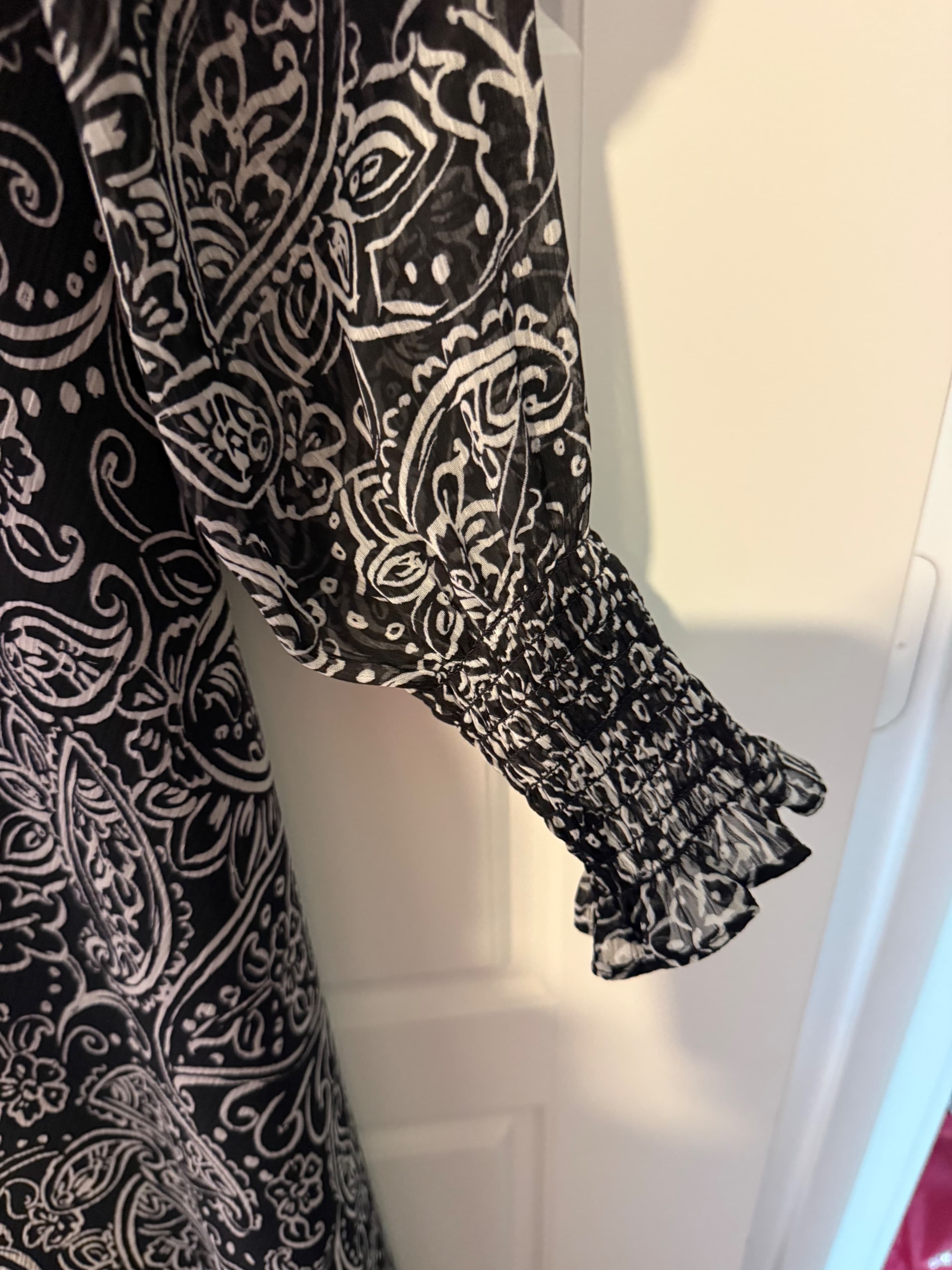 Calvin Klein Black Paisley Dress Size 10 - Thumbnail 3