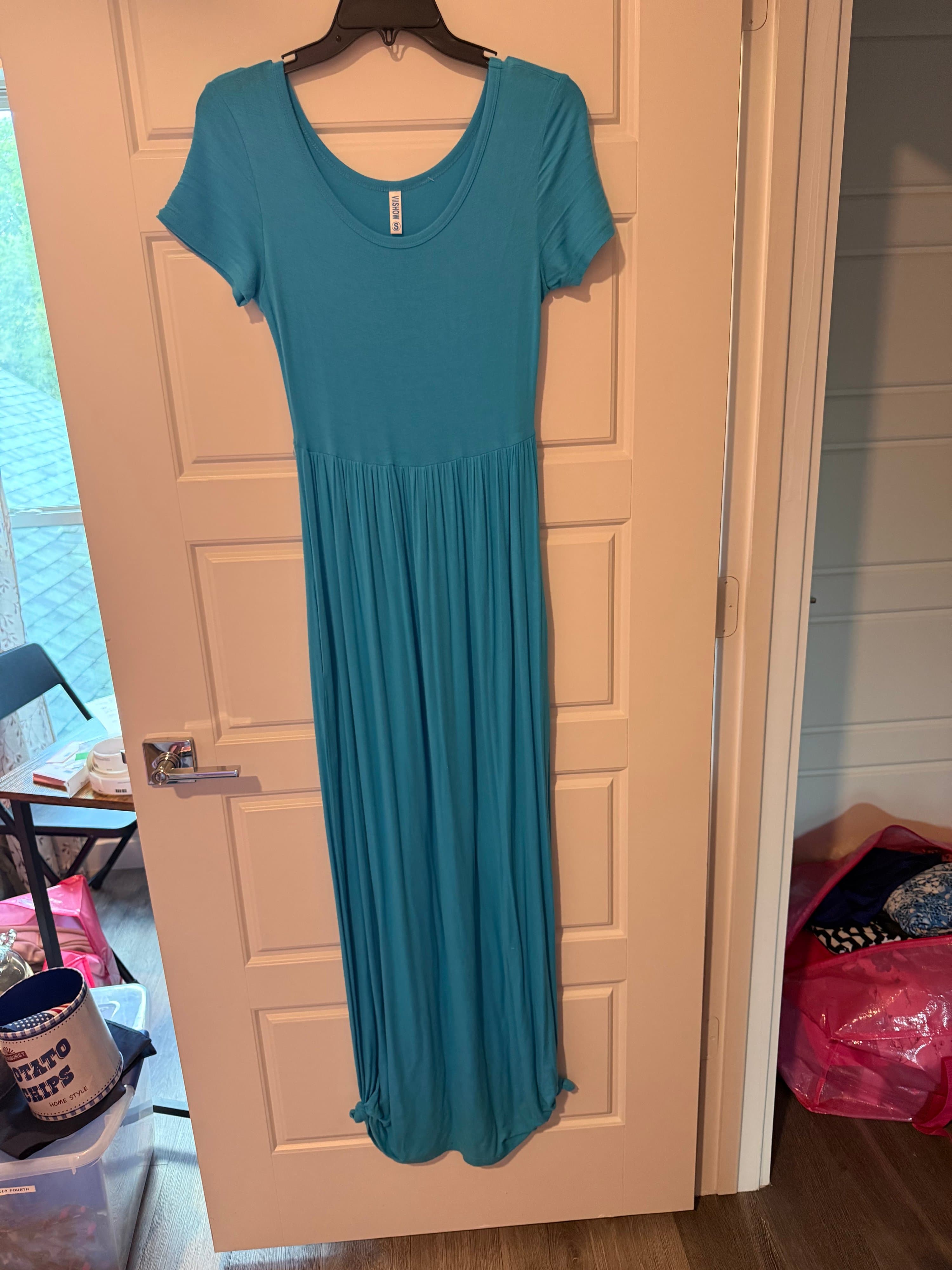 LuLaRoe Blue Maxi Dress Size S - Thumbnail 2
