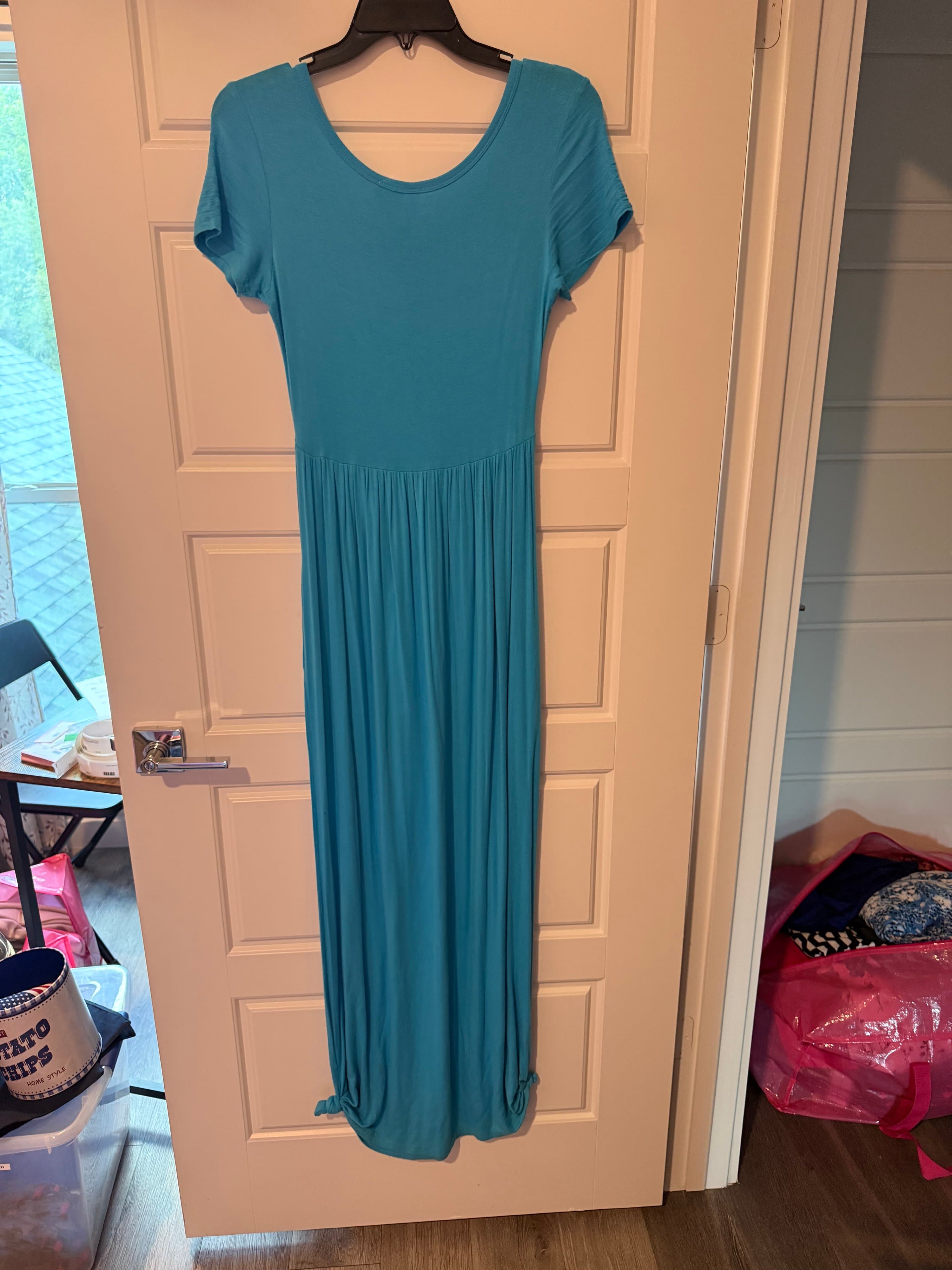 LuLaRoe Blue Maxi Dress Size S